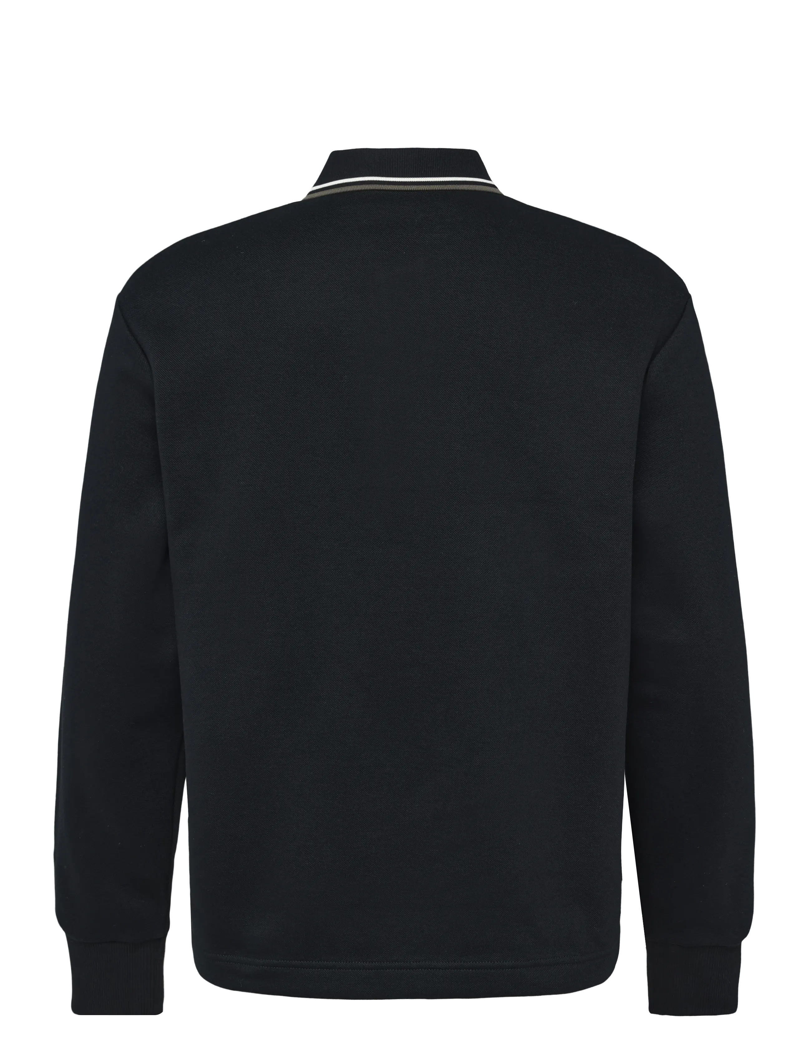 Fred Perry - TIPPED COLLARED SWEATSHIRT - långärmade stickade pikétröjor - black - 2