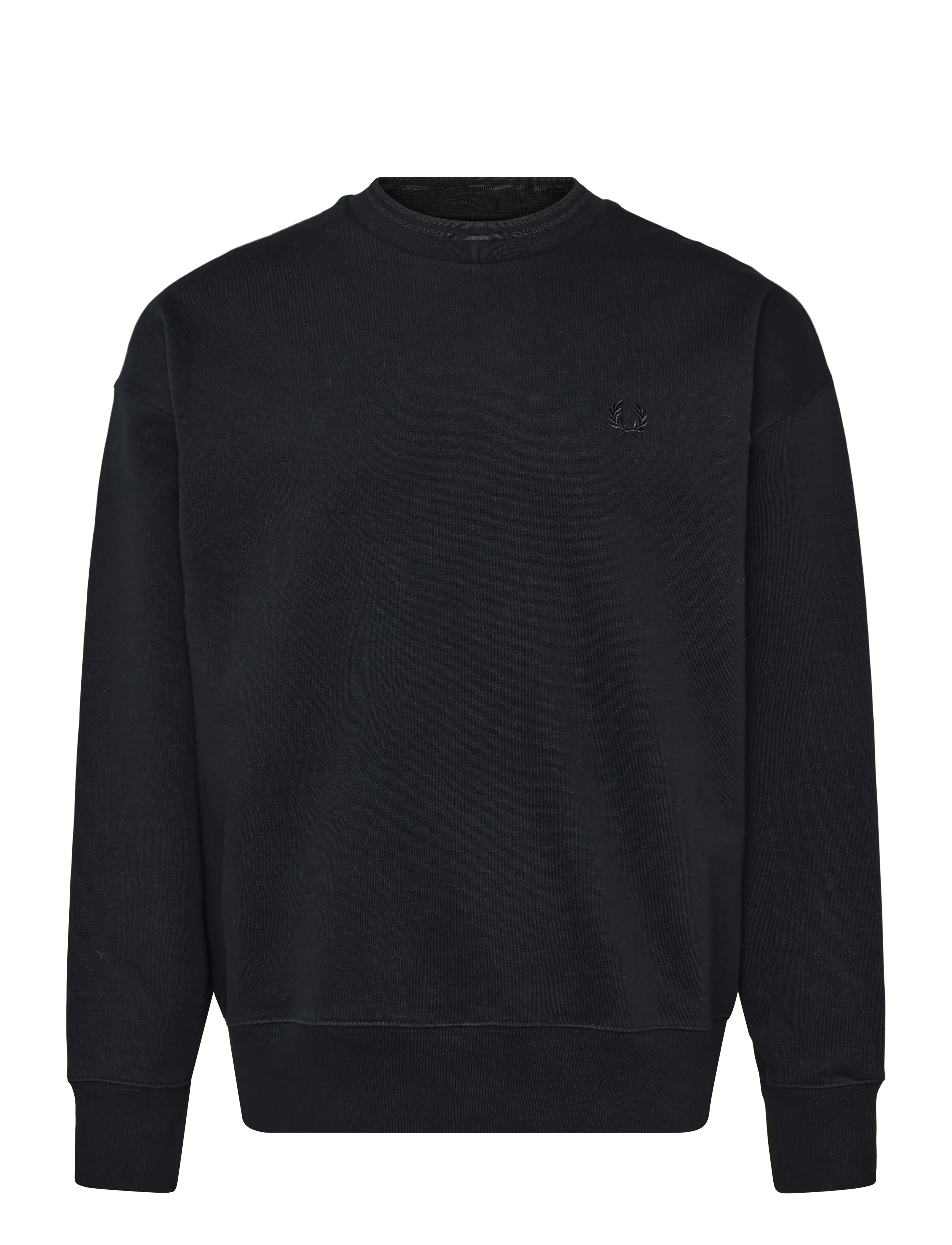 Fred Perry OVERSIZED TIPPED SWEATSHIRT - Osta olukorra järgi - BLACK / black