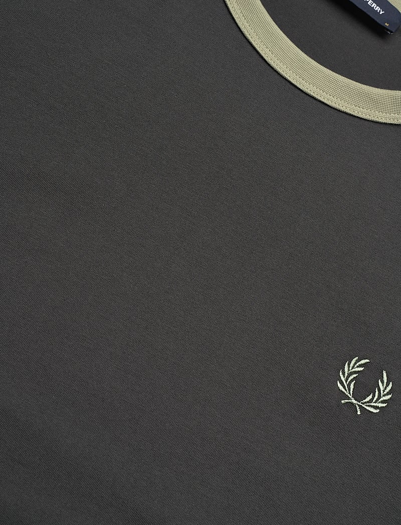 Fred Perry - RINGER T-SHIRT - krótki rękaw - ancrgrey/seagras - 2