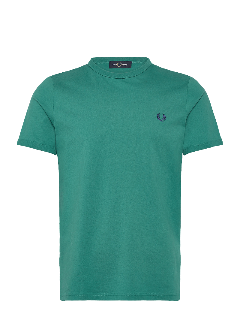 Fred Perry - RINGER T-SHIRT - kurzärmelig - deep mint - 1