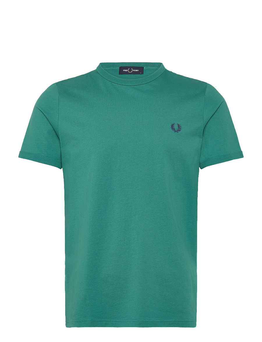 Fred Perry - RINGER T-SHIRT - kurzärmelige t-shirts - deep mint - 1