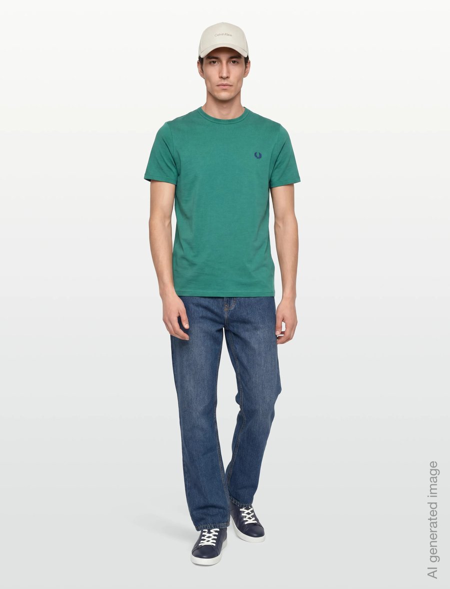 Fred Perry - RINGER T-SHIRT - kurzärmelige t-shirts - deep mint - 0