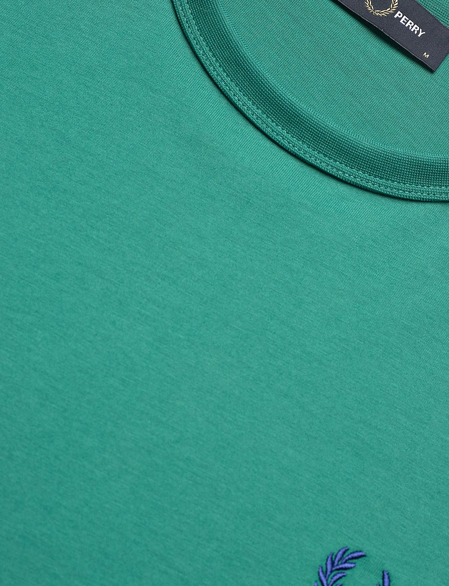 Fred Perry - RINGER T-SHIRT - kurzärmelige t-shirts - deep mint - 5