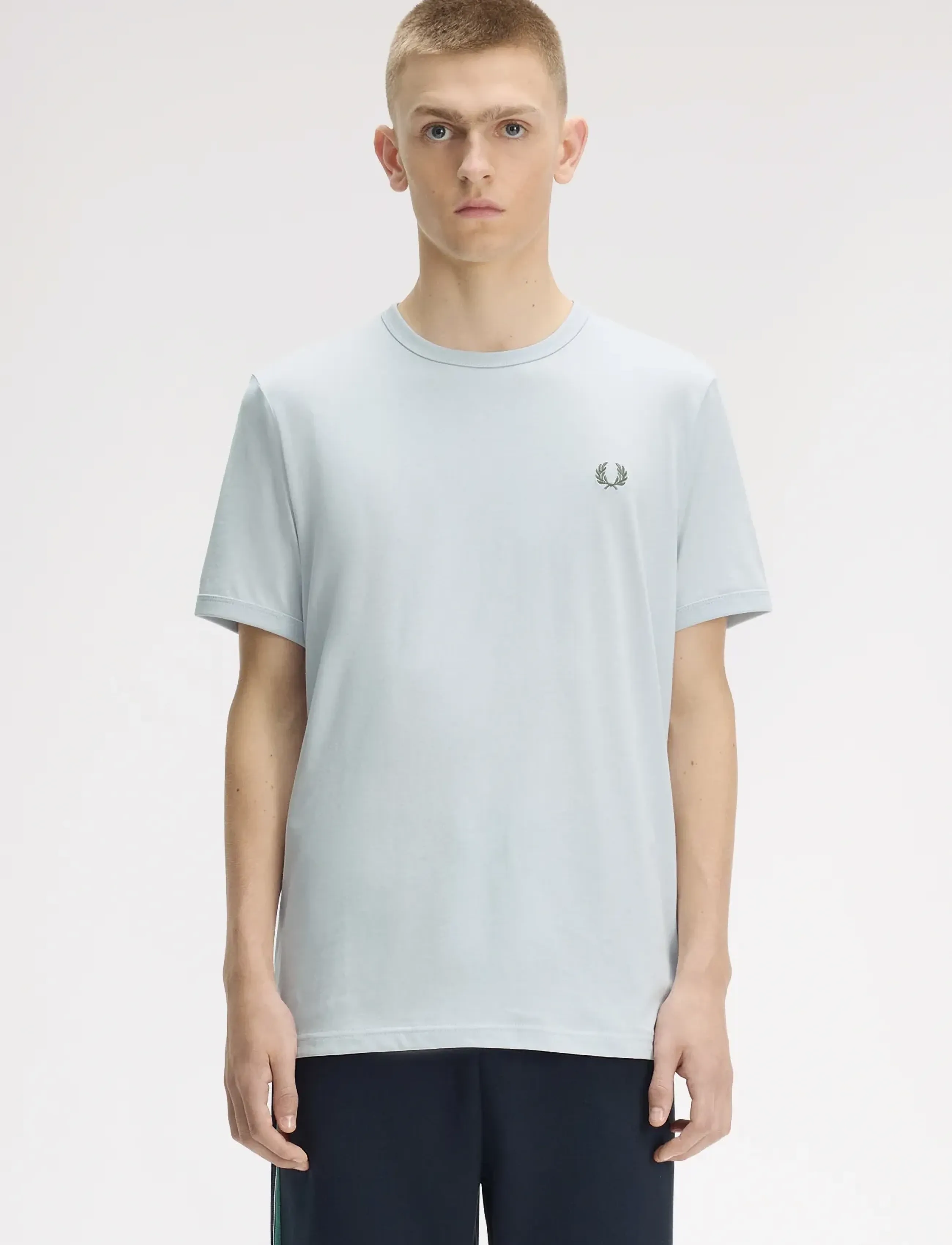 Fred Perry Ringer T-Shirt, Mænd, Ringer T-shirt, Blå, Str: XS