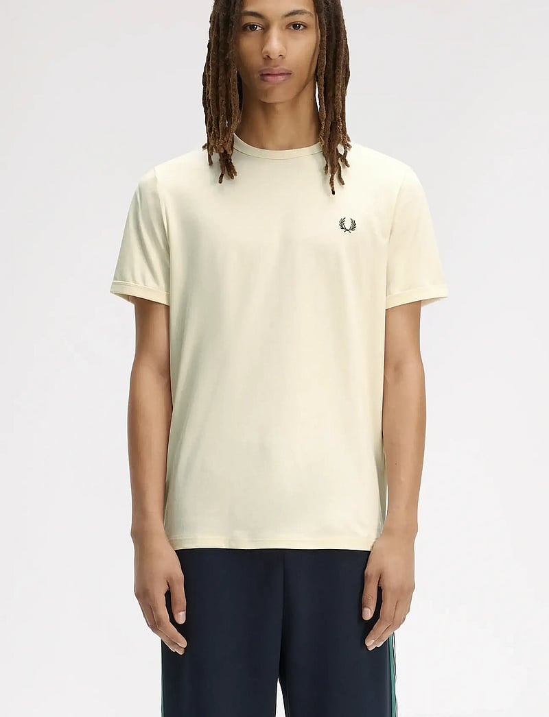 Fred Perry - RINGER T-SHIRT - kurzärmelig - ecru - 0