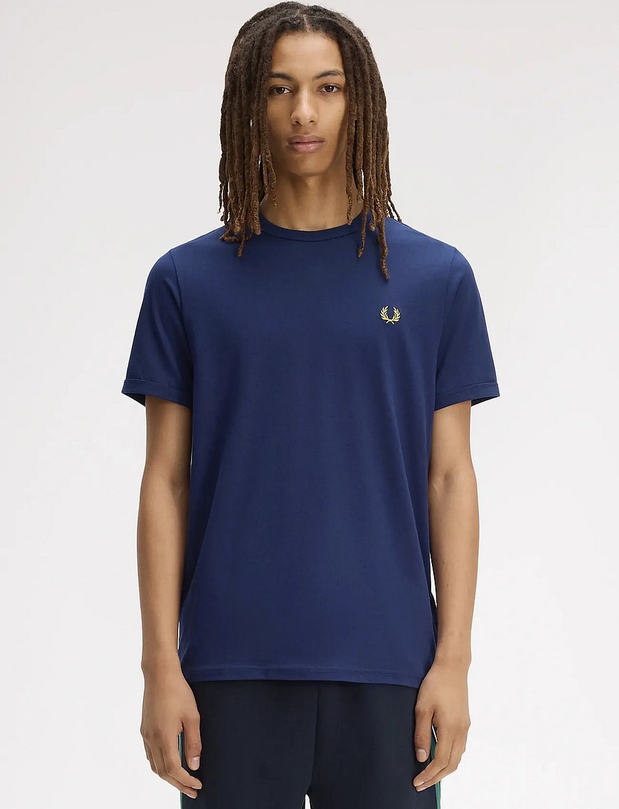 Fred Perry - RINGER T-SHIRT - short-sleeved t-shirts - french navy - 0