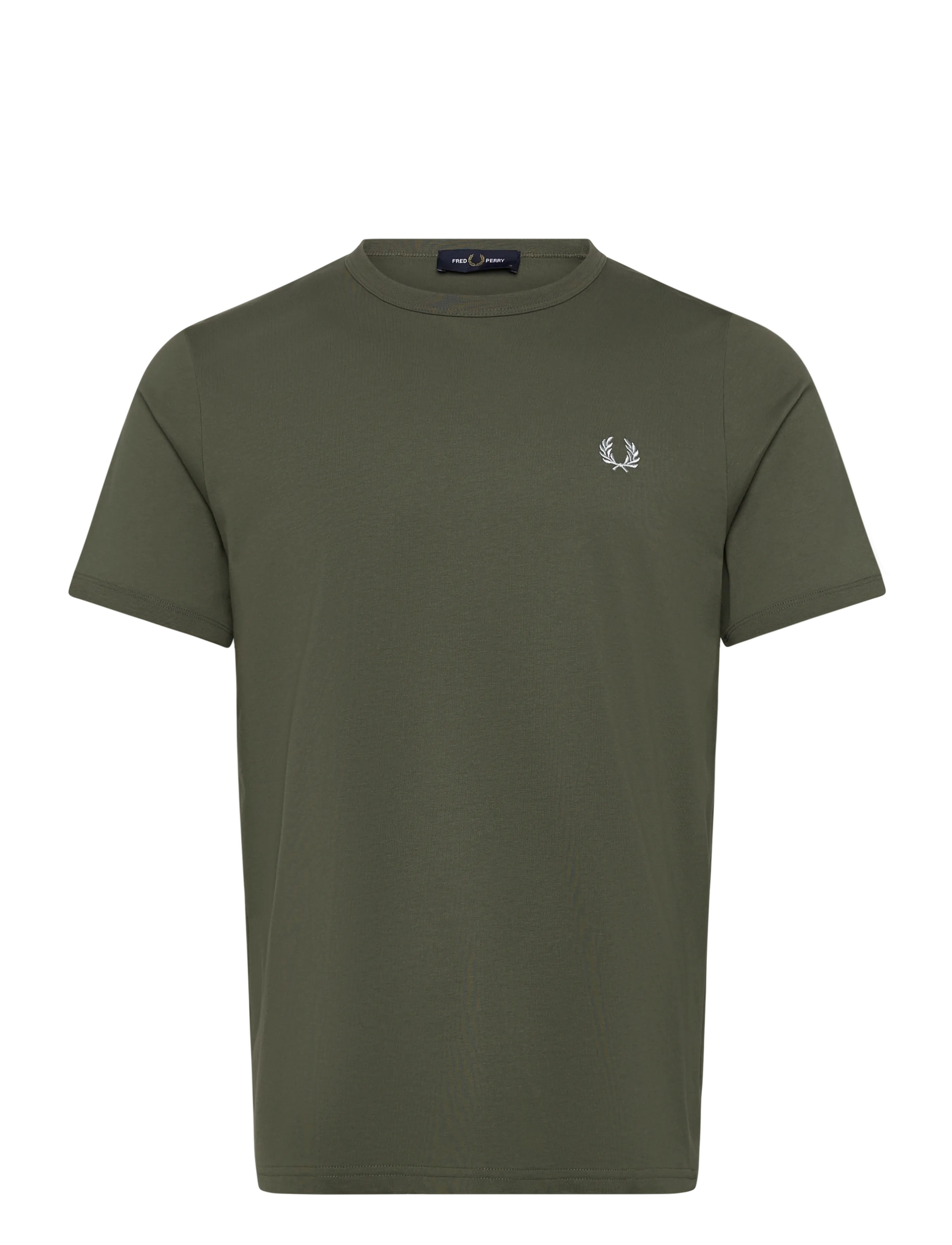 Fred Perry RINGER T-SHIRT - T-särgid - LAUREL WREATH GREEN / khaki/green
