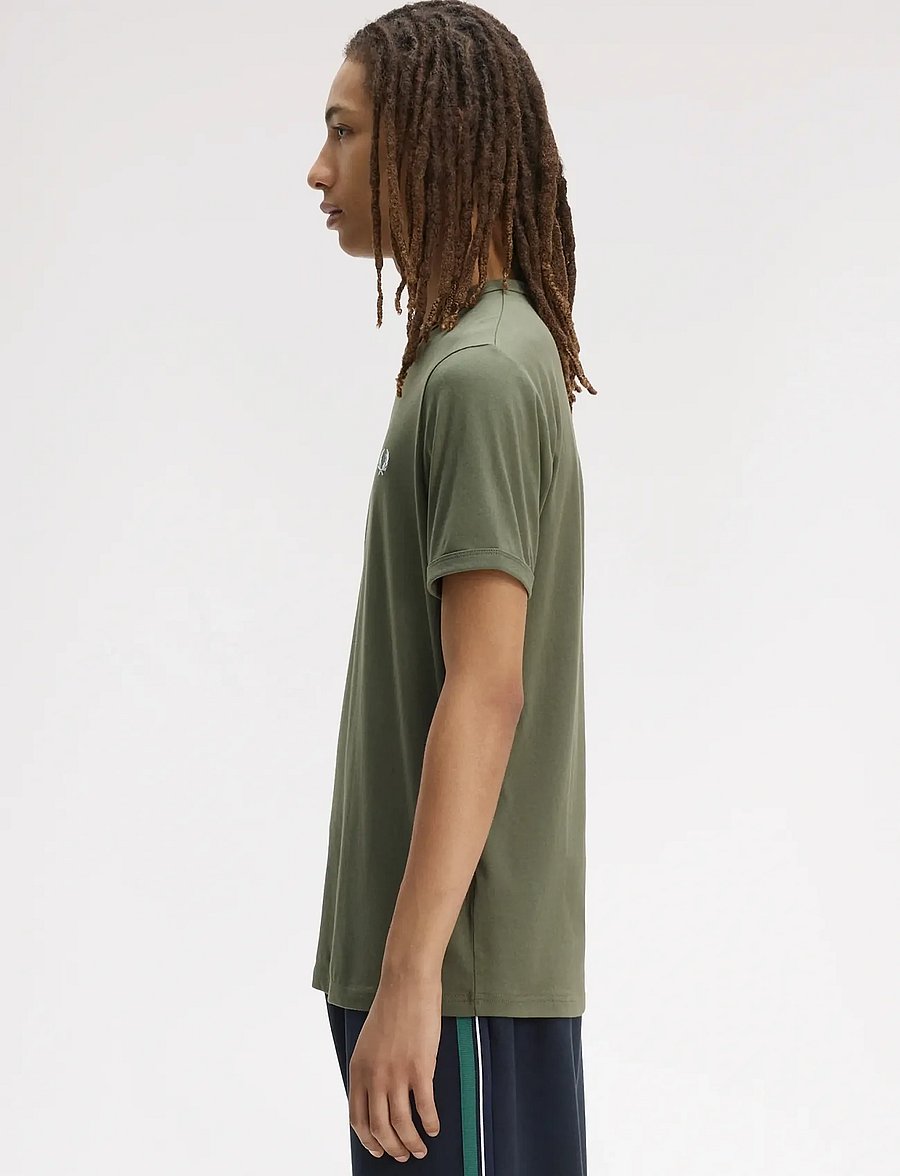 Fred Perry - RINGER T-SHIRT - short-sleeved t-shirts - laurel wreath green - 3