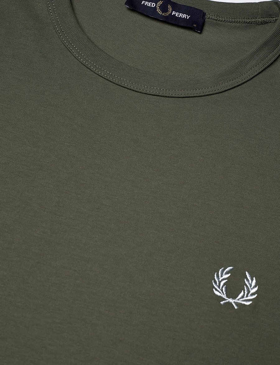 Fred Perry - RINGER T-SHIRT - short-sleeved t-shirts - laurel wreath green - 4