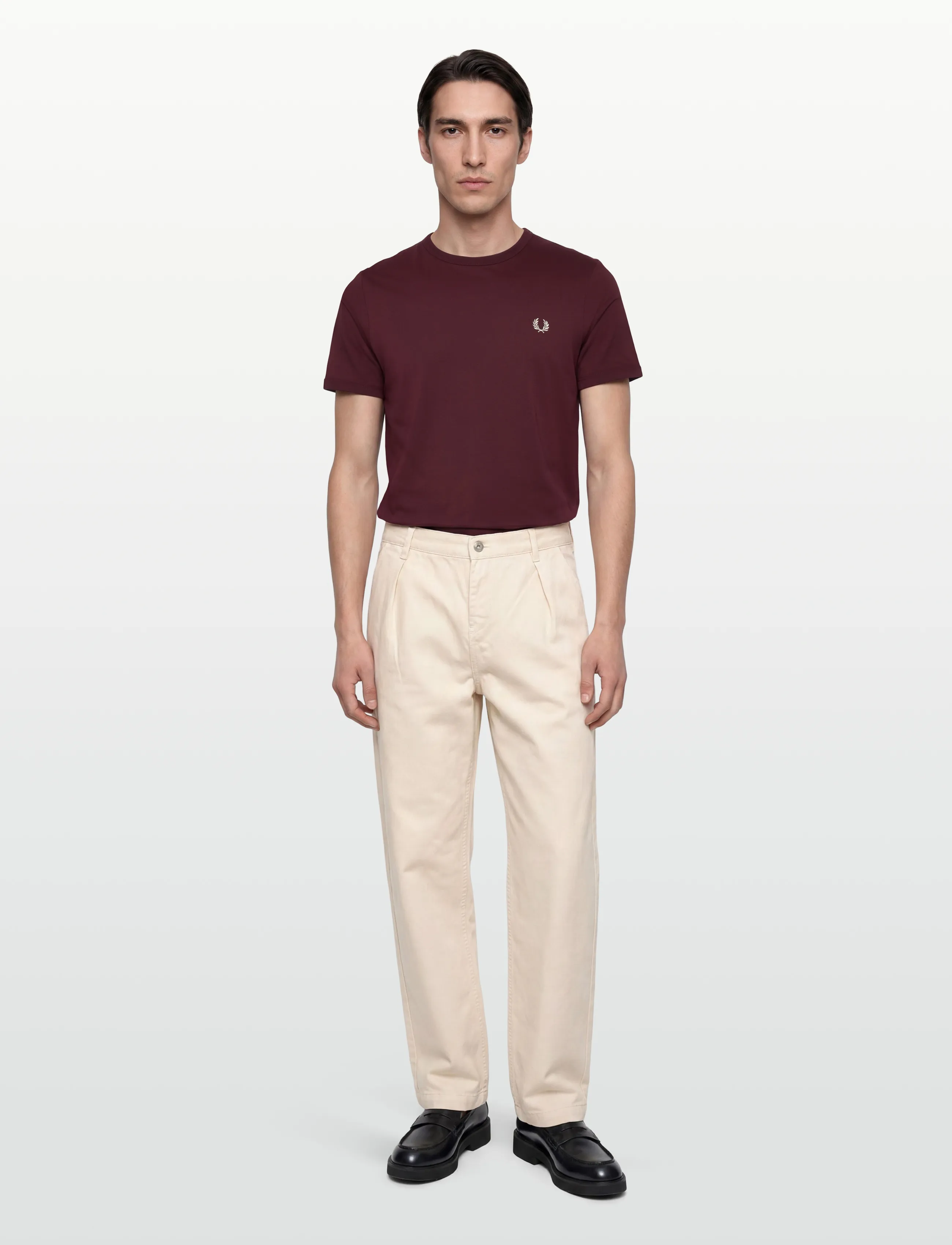 Fred Perry RINGER T-SHIRT - Fred Perry - OXBLOOD / burgundy