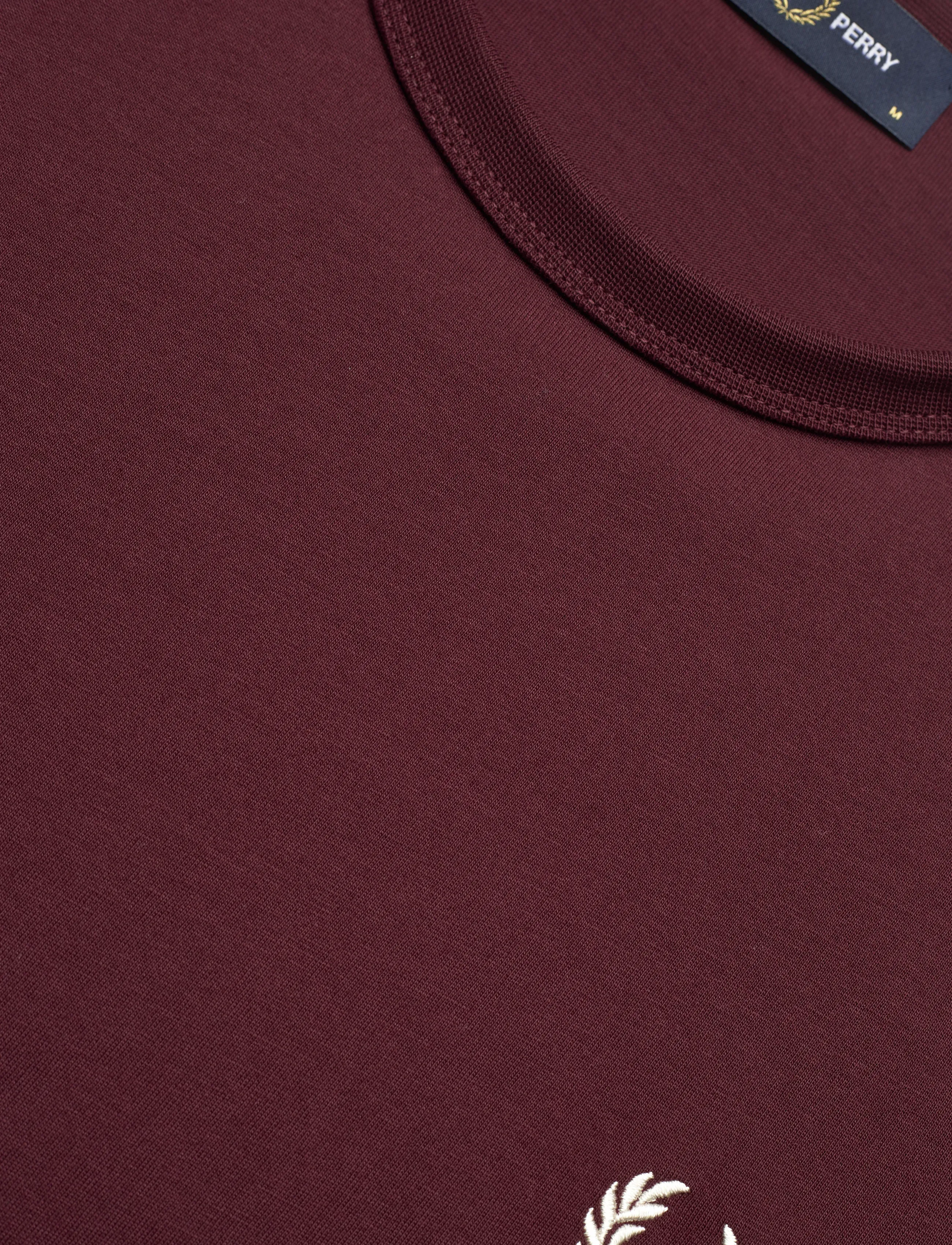 Fred Perry - RINGER T-SHIRT - lühikeste varrukatega t-särgid - oxblood - 5