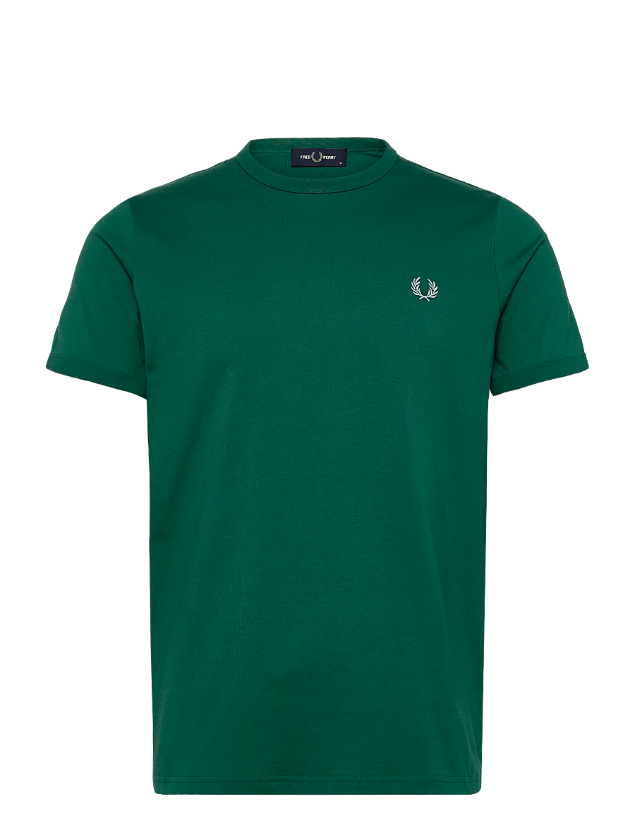 Fred Perry - RINGER T-SHIRT - kurzärmelige t-shirts - sport green - 1