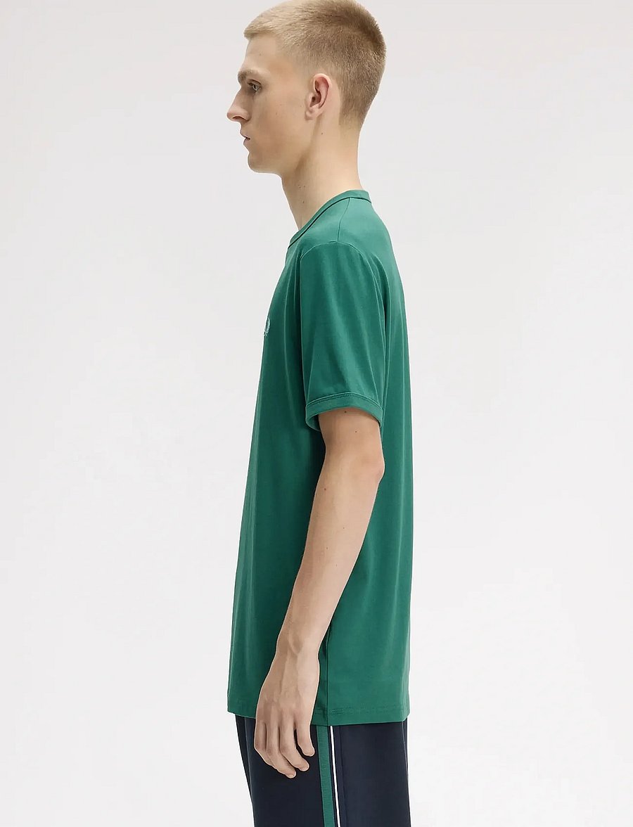 Fred Perry - RINGER T-SHIRT - kurzärmelige t-shirts - sport green - 3