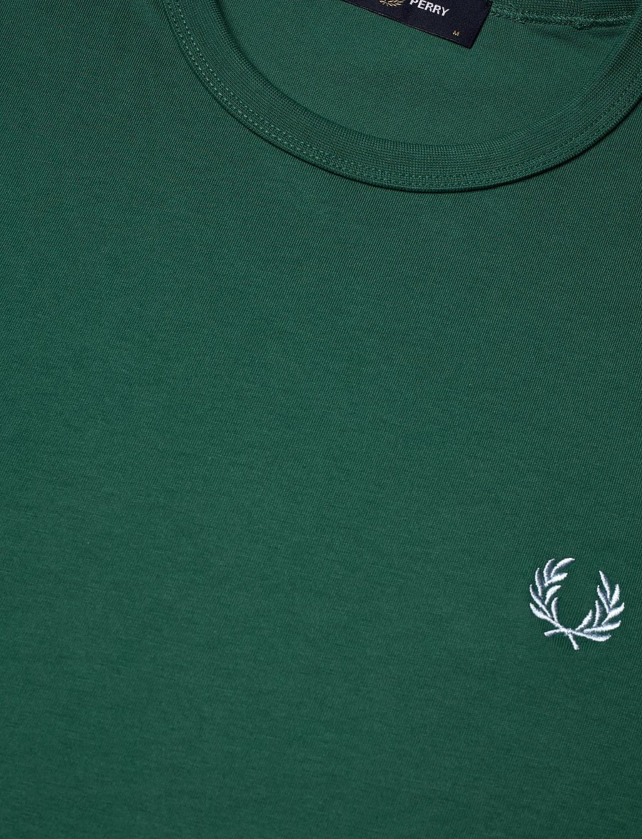 Fred Perry - RINGER T-SHIRT - kurzärmelige t-shirts - sport green - 4