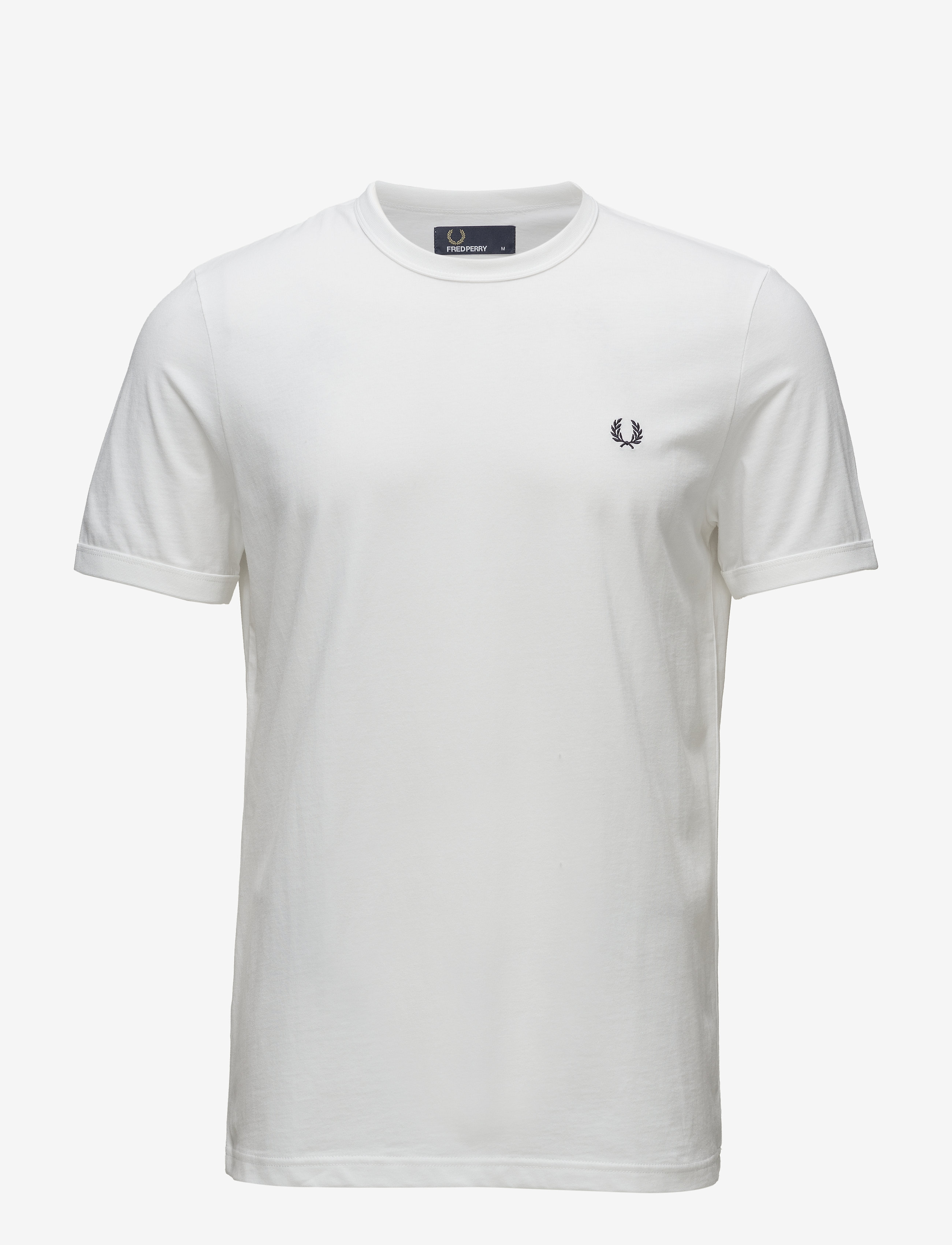 Fred Perry Ringer T-Shirt, Mænd, Ringer T-shirt, Hvid, Str: L