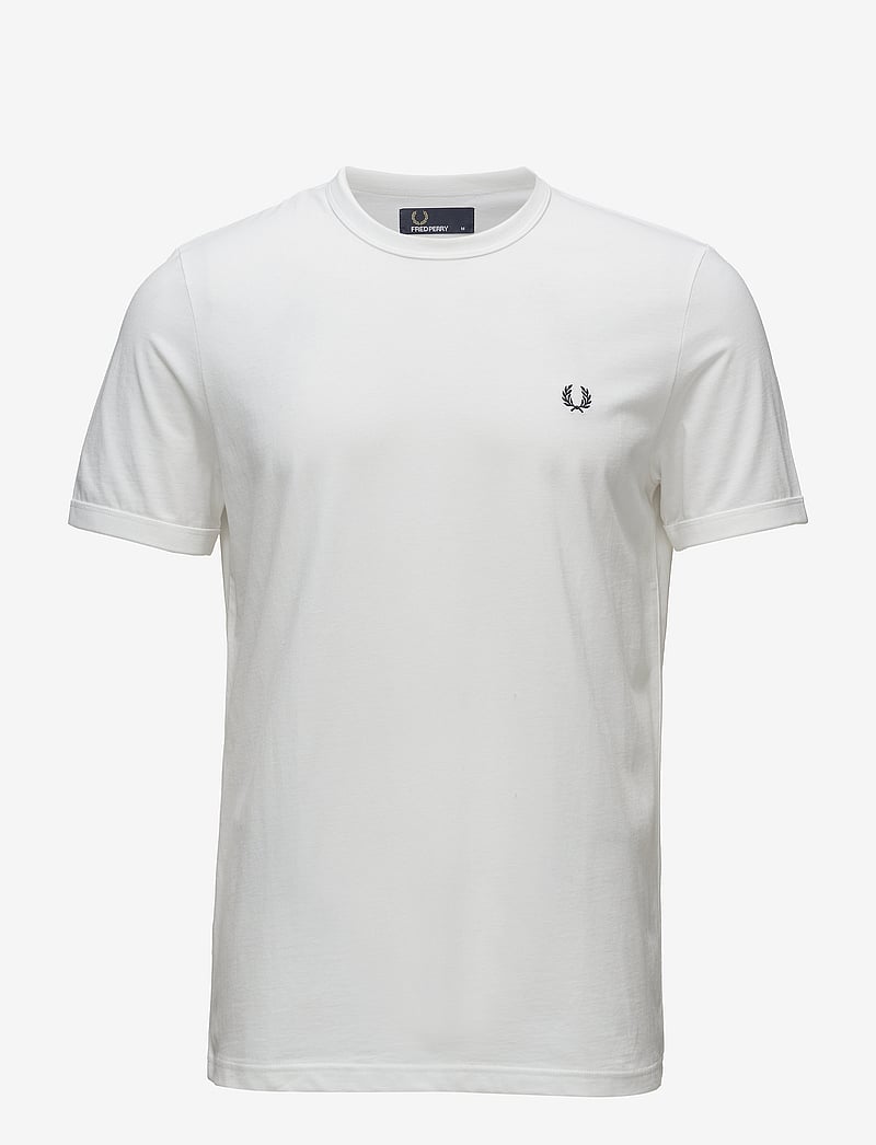 Fred Perry - RINGER T-SHIRT - kortärmade t-shirts - white - 0