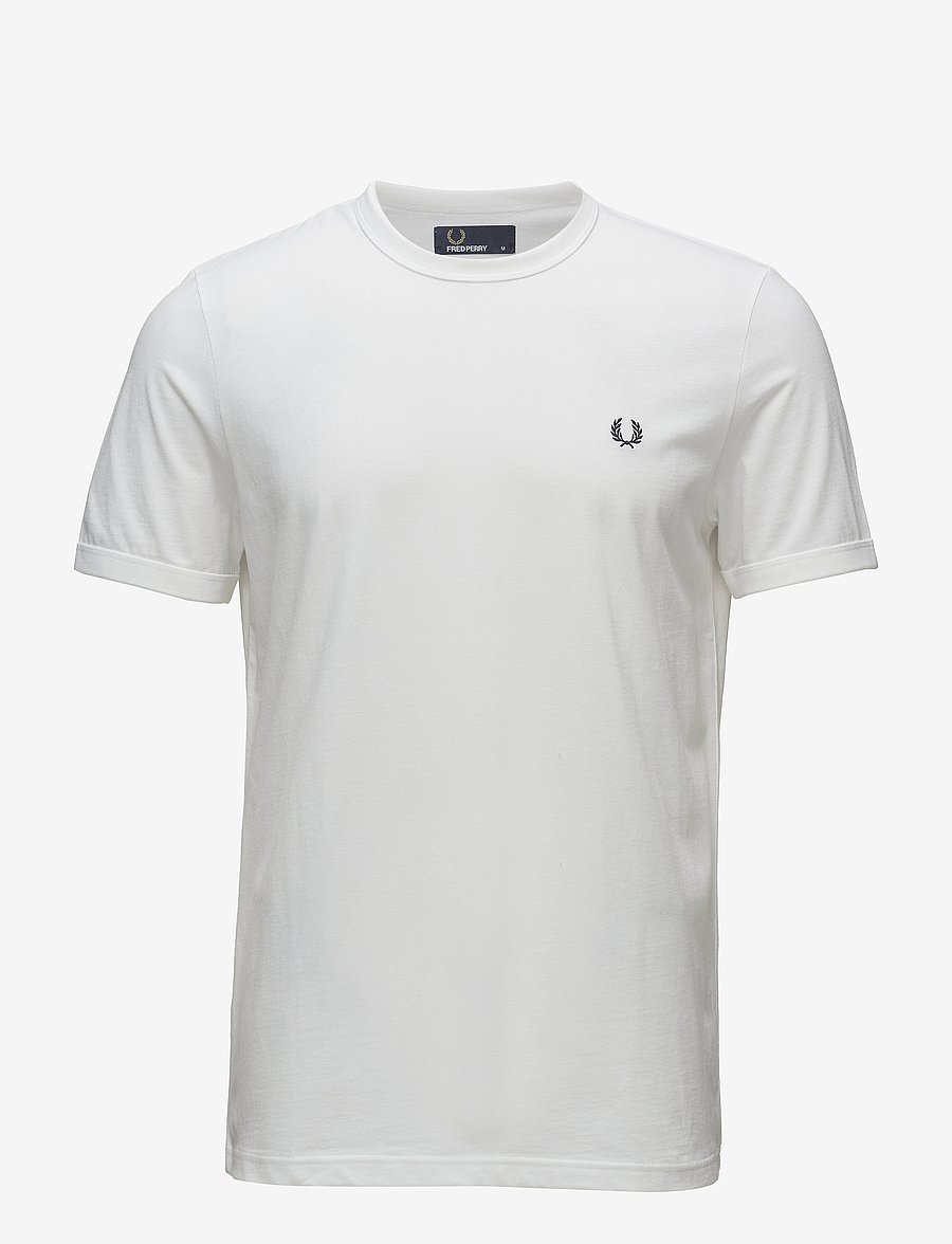 Fred Perry - RINGER T-SHIRT - kurzärmelige t-shirts - white - 0