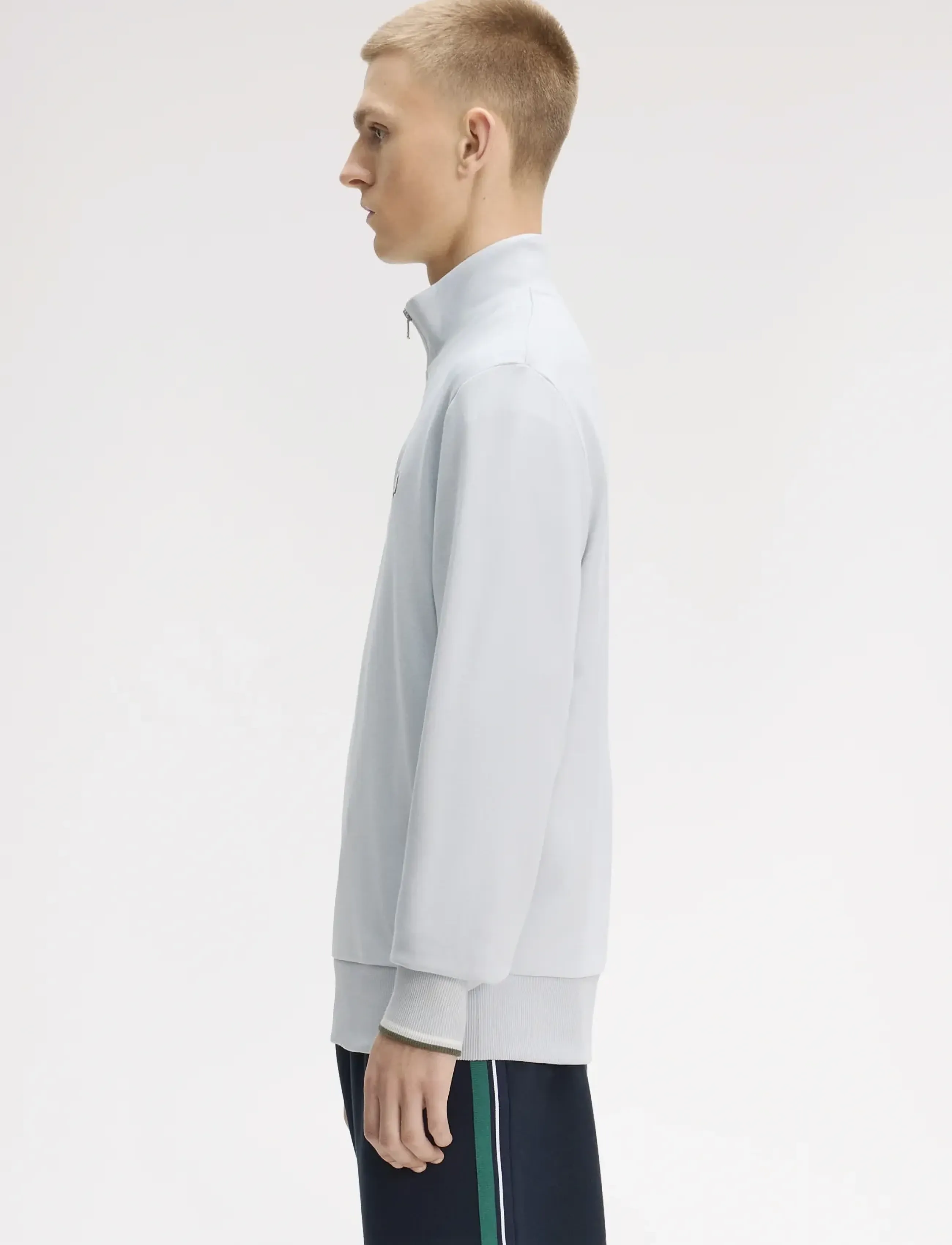 Fred Perry - HALF ZIP SWEATSHIRT - feriefavoritter - dusky blue / ecru / laurel wre - 3