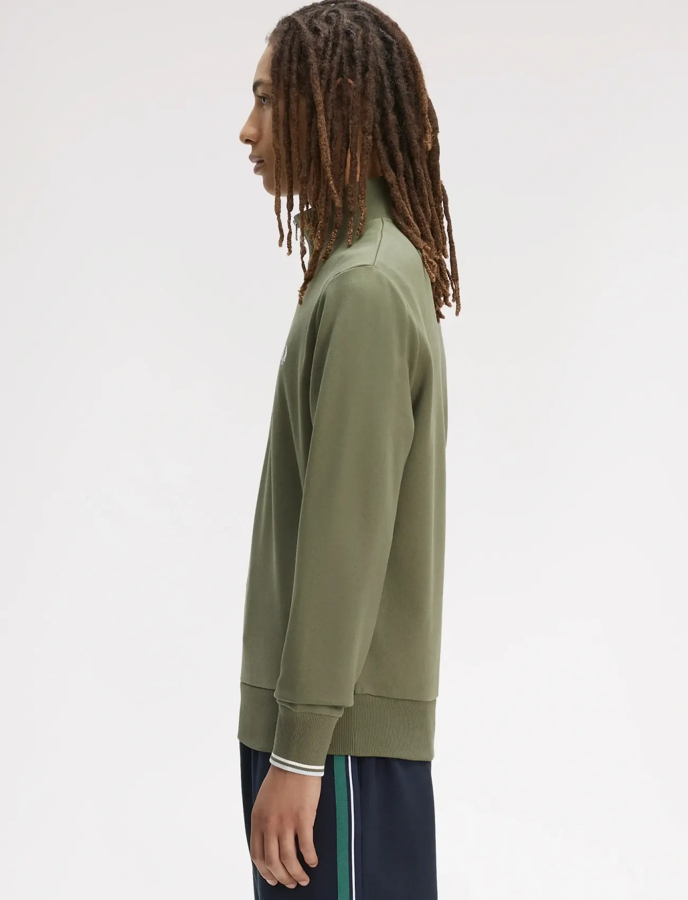 Fred Perry - HALF ZIP SWEATSHIRT - truien - laurel wreath green / ecru / d - 3