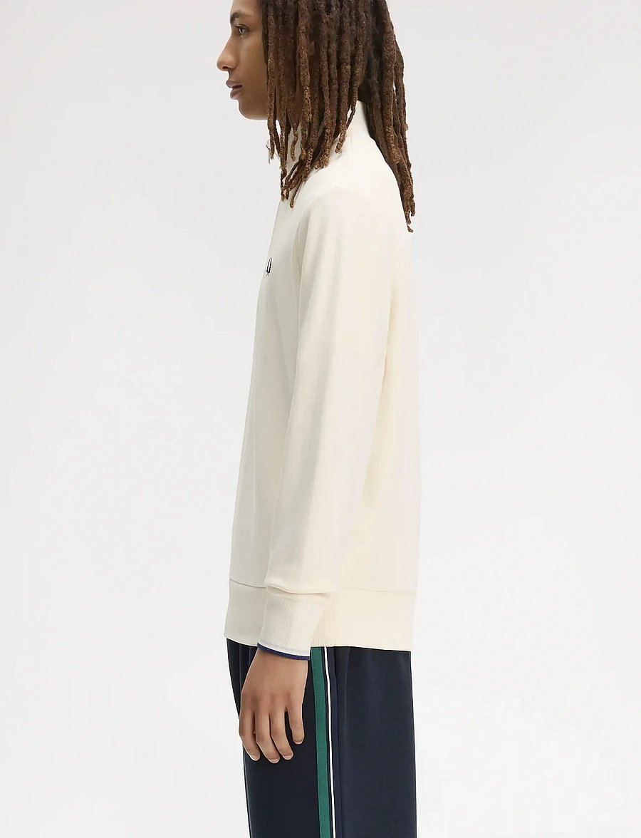 Fred Perry - HALF ZIP SWEATSHIRT - sweatshirts - ecru / dusky blue / french nav - 3