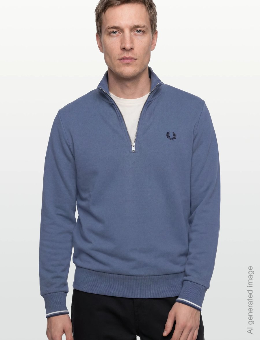 Fred Perry - HALF ZIP SWEATSHIRT - sweatshirts - abl/snwt/tnsbl - 3