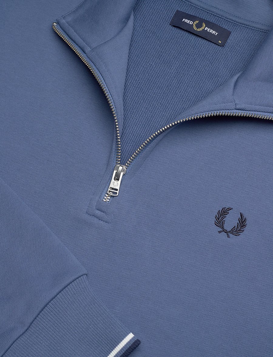 Fred Perry - HALF ZIP SWEATSHIRT - sweatshirts - abl/snwt/tnsbl - 5