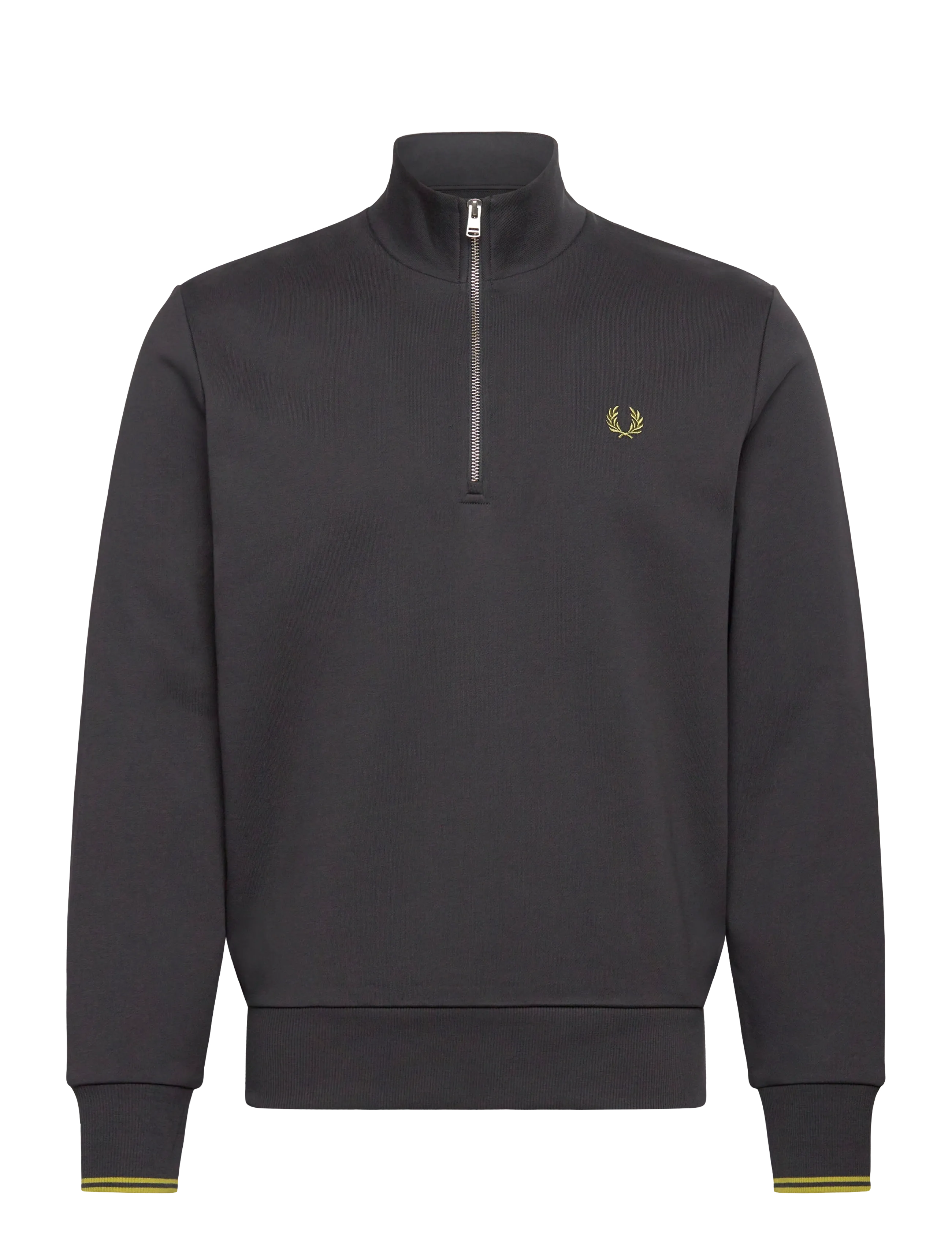 Fred Perry Half Zip Sweatshirt, S, Sweatshirts & Hoodies, Grau - Sweatshirts, Männerswear