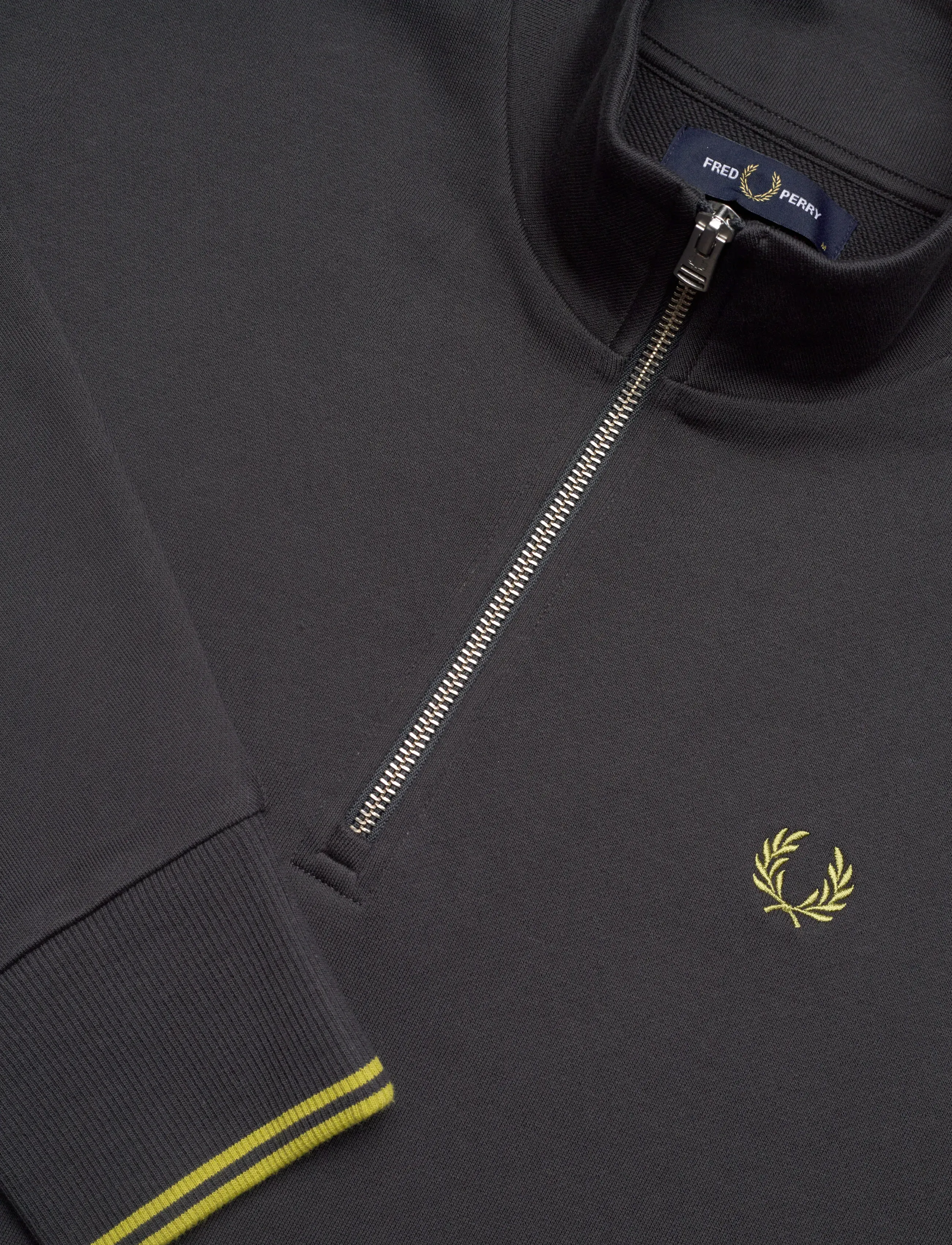 Fred Perry - HALF ZIP SWEATSHIRT - dressipluusid - ancgr/tnnsblyell - 2