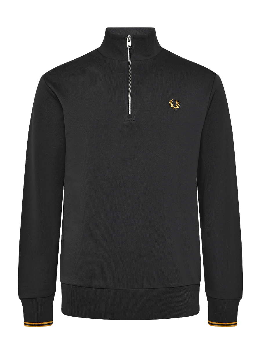 Fred Perry - HALF ZIP SWEATSHIRT - shop by occasion - anchorgry/golden - 0