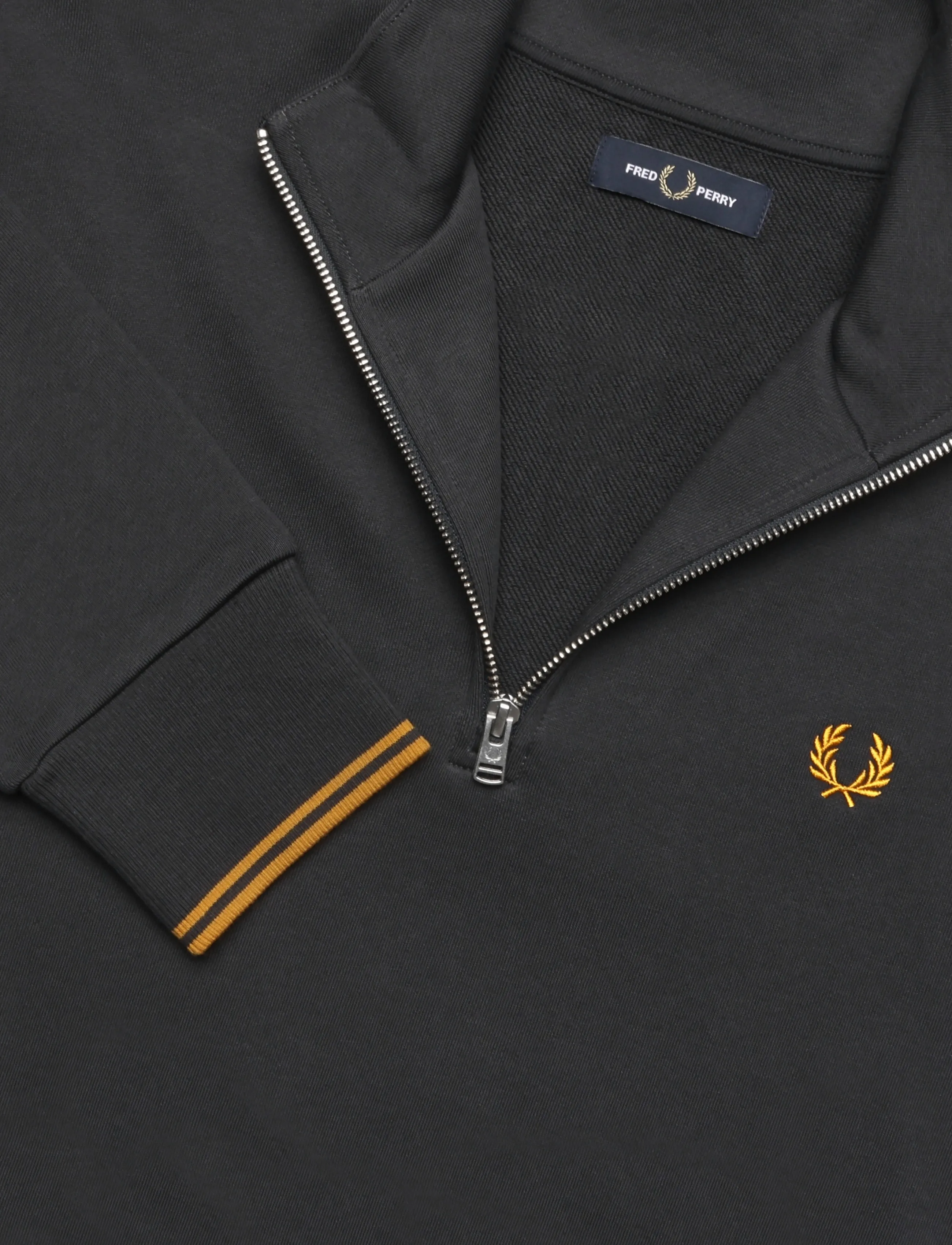 Fred Perry - HALF ZIP SWEATSHIRT - shop by occasion - anchorgry/golden - 2