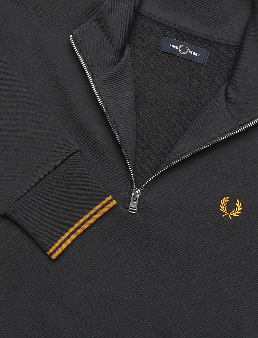 Fred Perry - HALF ZIP SWEATSHIRT - shop by occasion - anchorgry/golden - 2