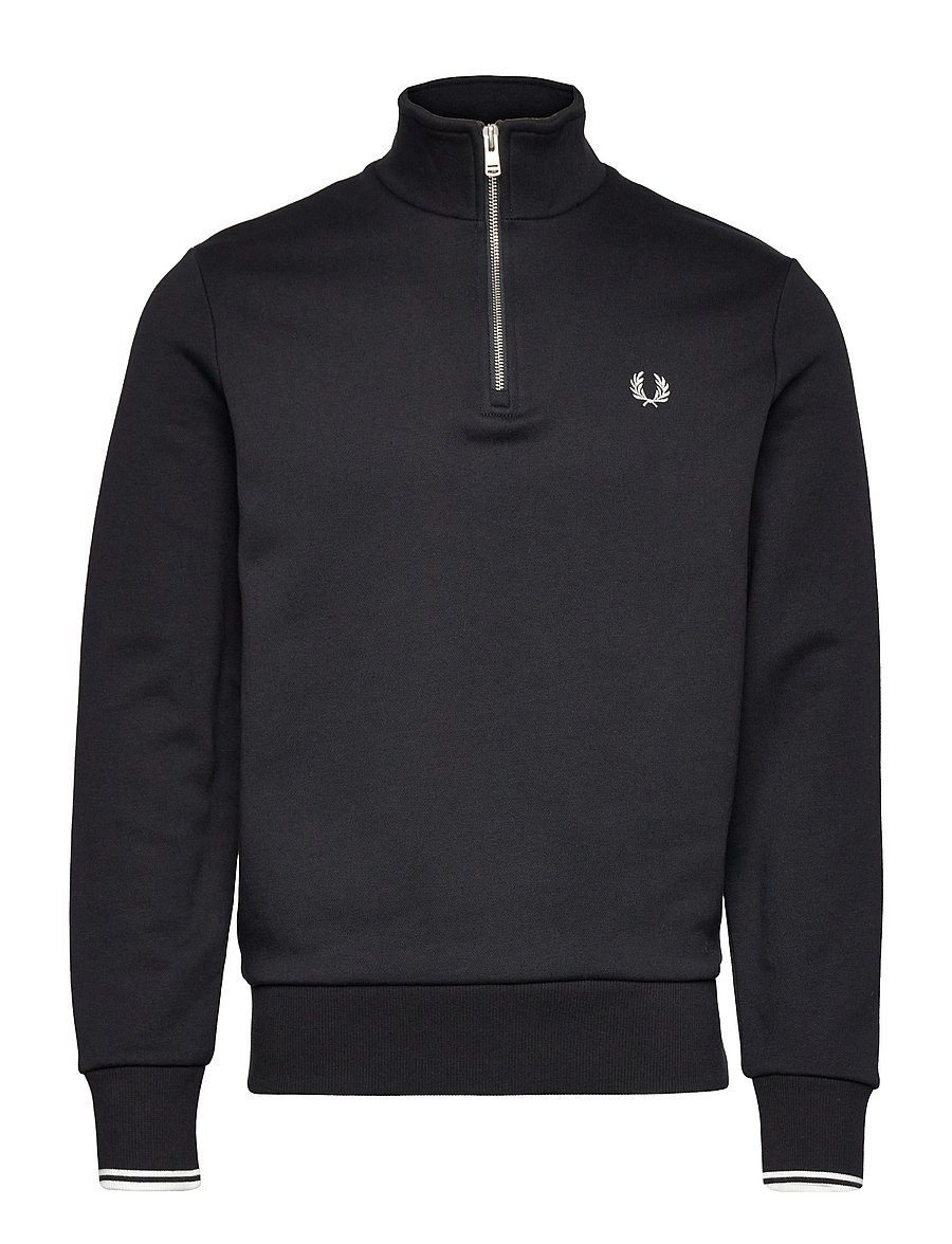 Fred Perry - HALF ZIP SWEATSHIRT - dressipluusid - black - 0