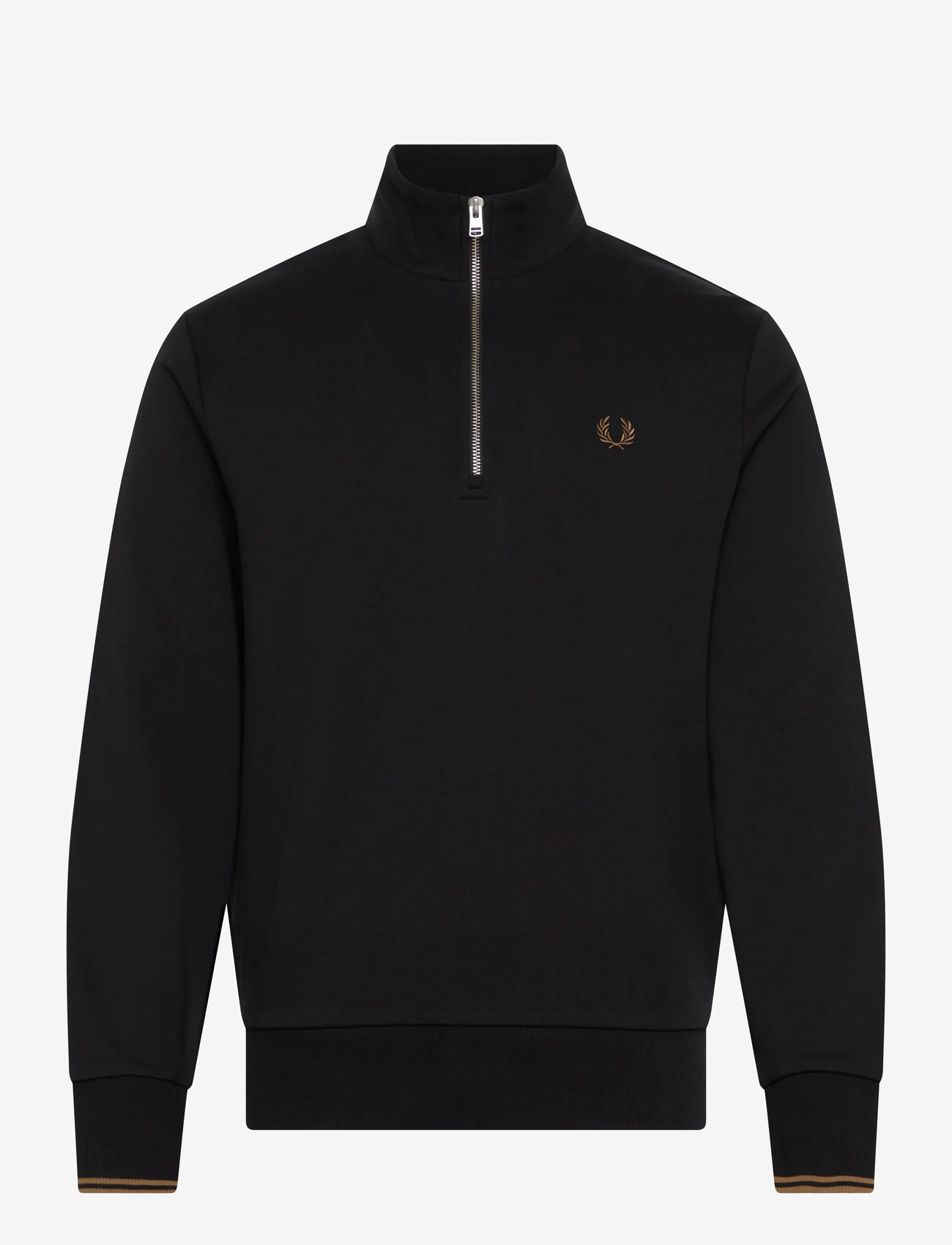 Fred Perry - HALF ZIP SWEATSHIRT - sweatshirts - black/shadedston - 0