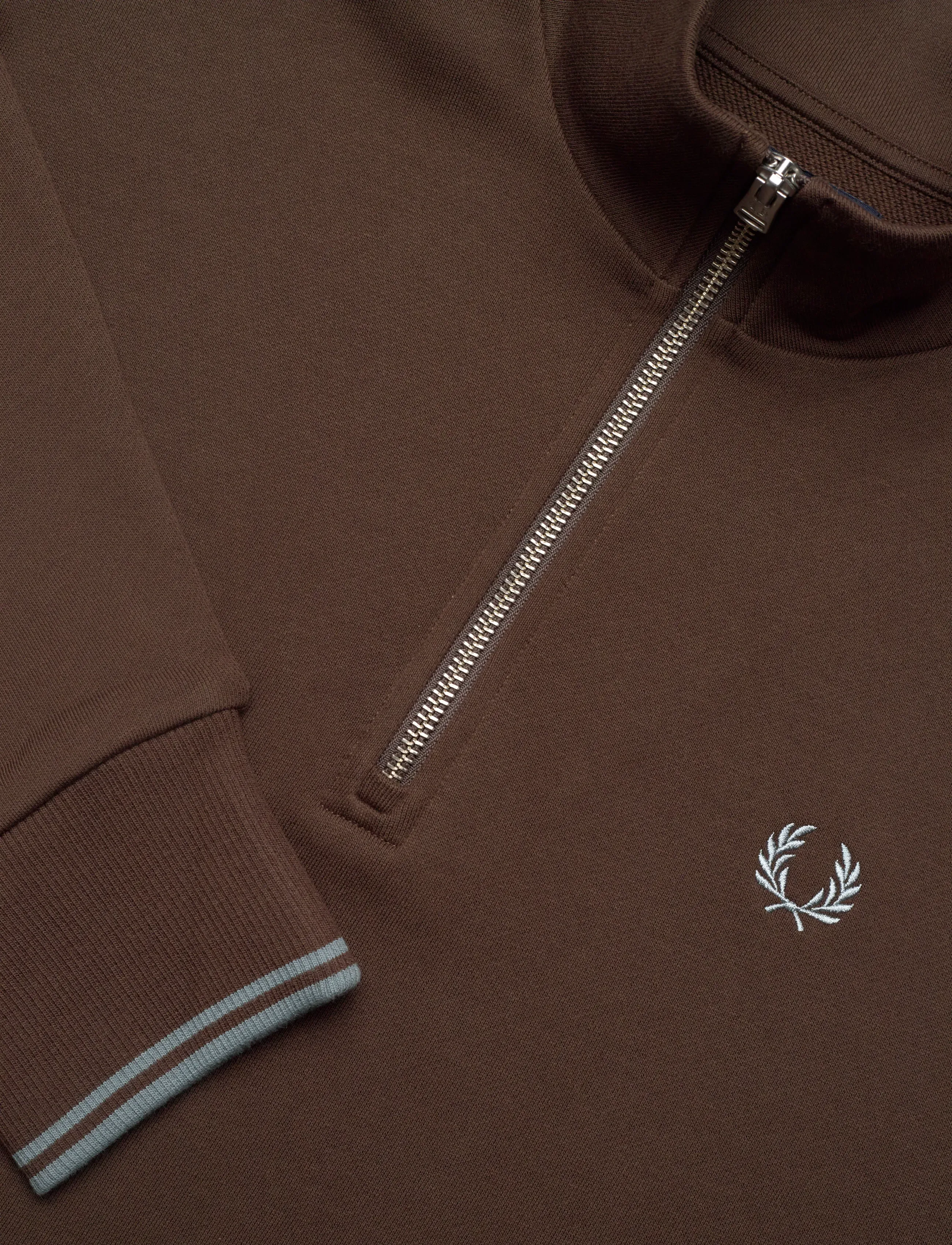 Fred Perry - HALF ZIP SWEATSHIRT - dressipluusid - brnttbcc/stkprtb - 2