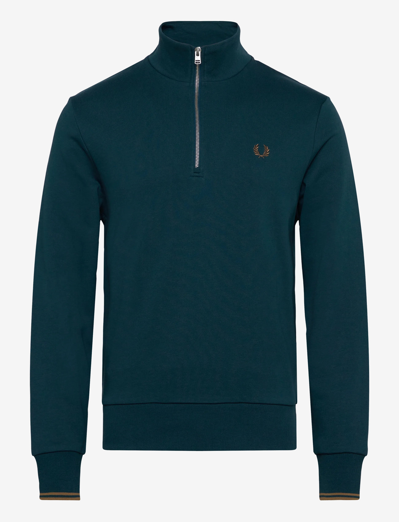 Fred Perry - HALF ZIP SWEATSHIRT - shop efter anledning - drkptrl/shdstone - 0