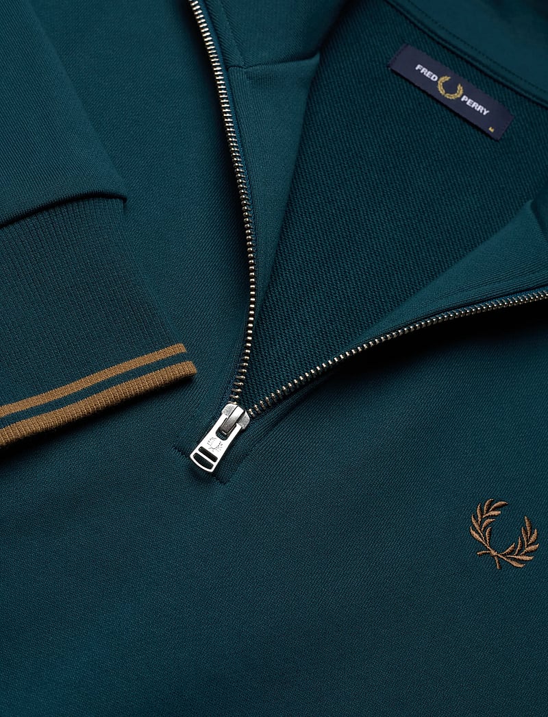 Fred Perry - HALF ZIP SWEATSHIRT - shoppa efter tillfälle - drkptrl/shdstone - 2