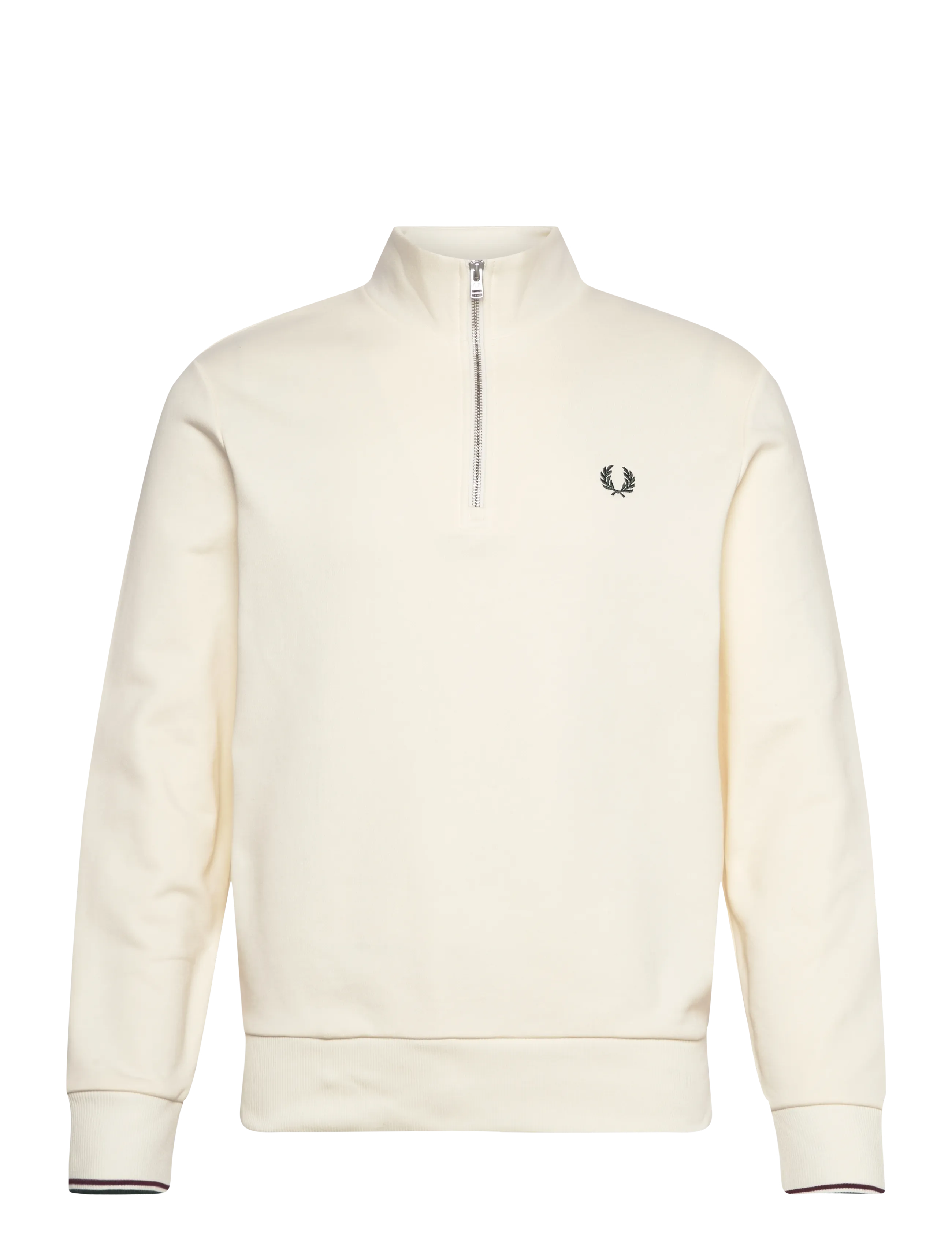 Fred Perry HALF ZIP SWEATSHIRT - Tøj - ECR/OXBLD/GRSRTS / cream