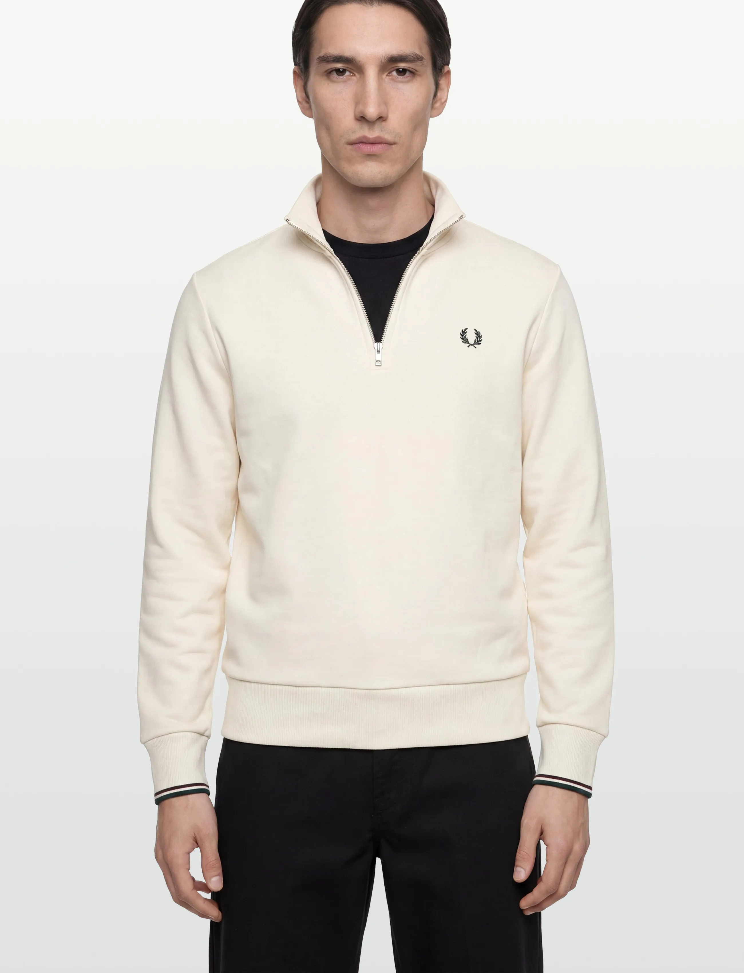Fred Perry - HALF ZIP SWEATSHIRT - sweats - ecr/oxbld/grsrts - 3