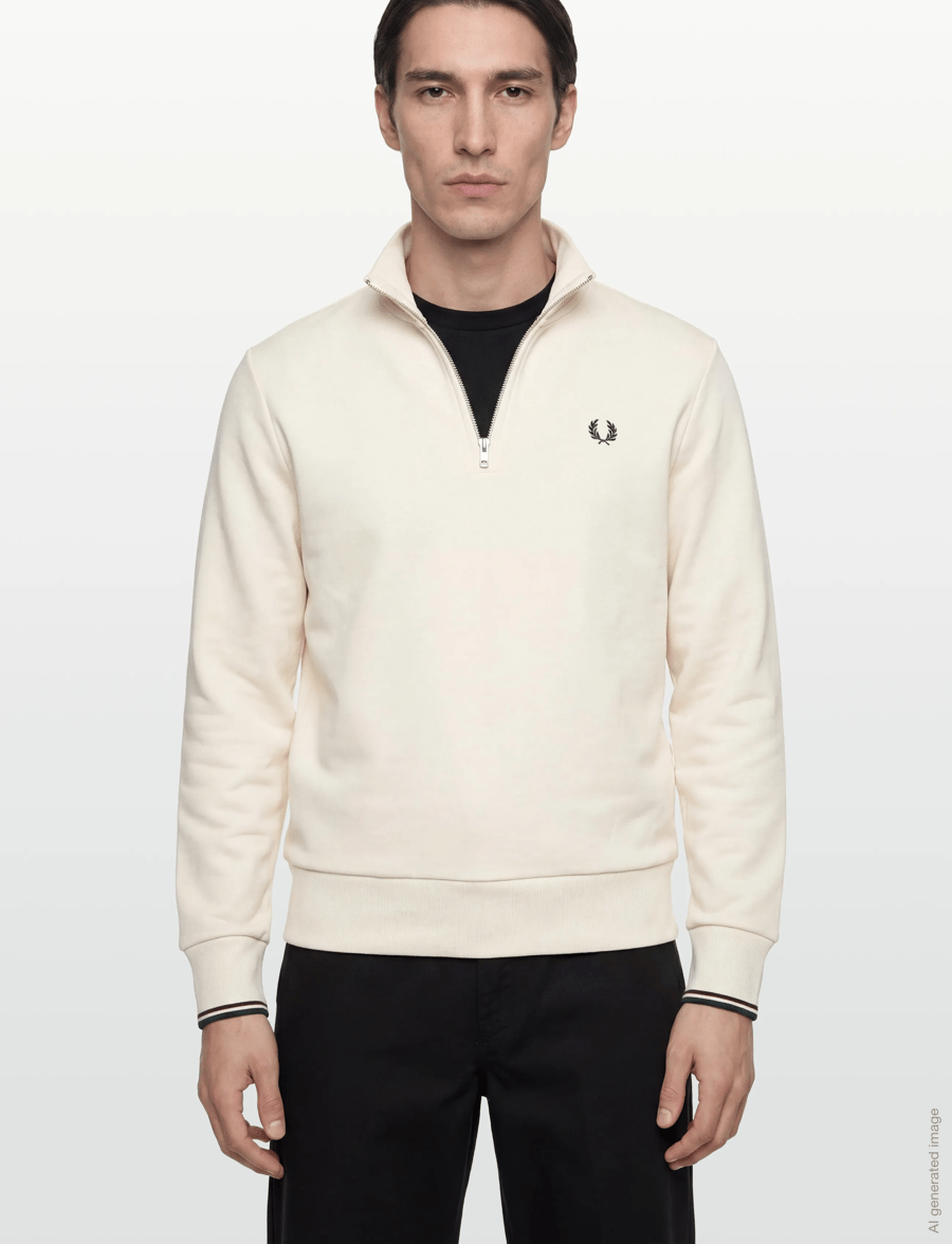 Fred Perry - HALF ZIP SWEATSHIRT - sweats - ecr/oxbld/grsrts - 3