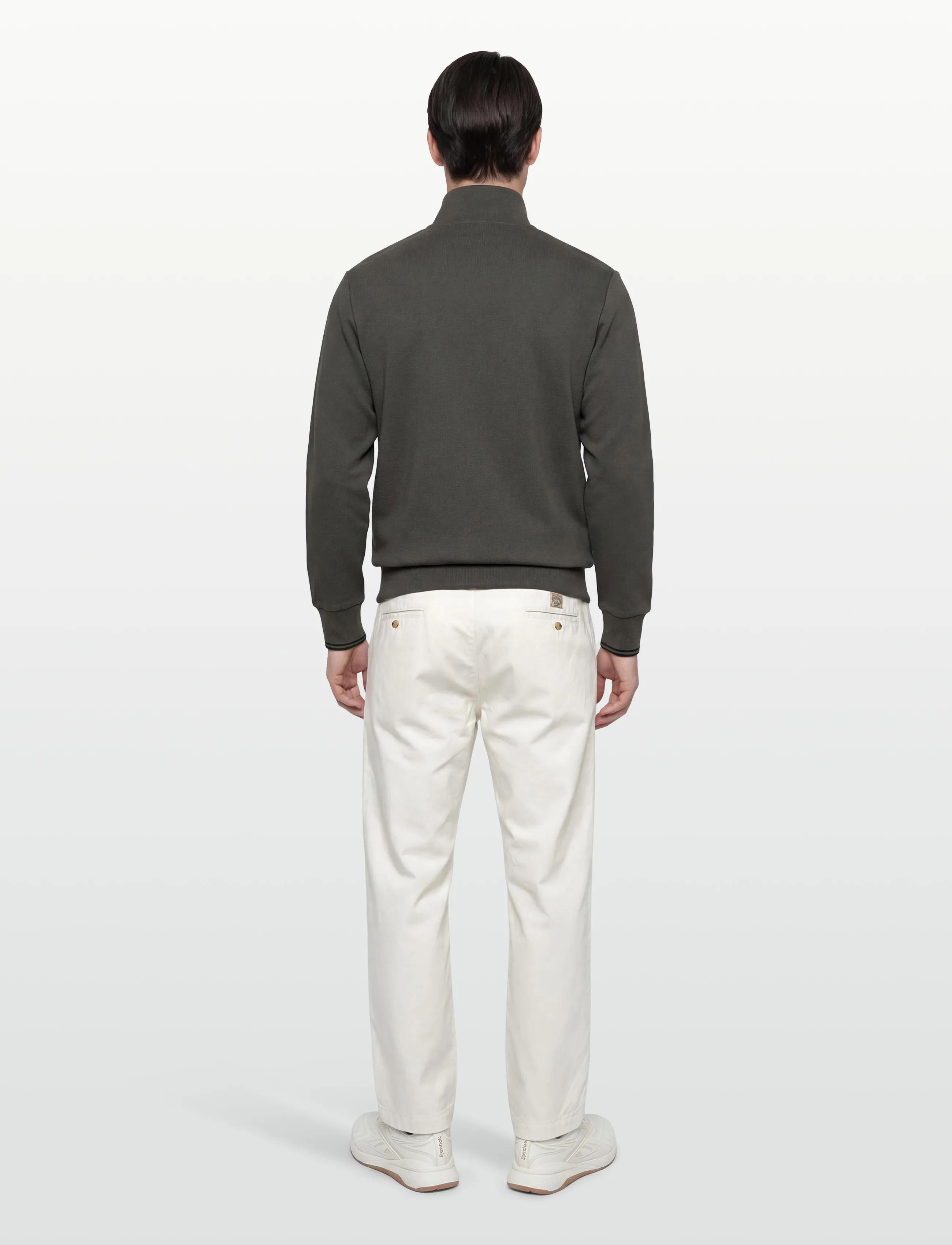 Fred Perry - HALF ZIP SWEATSHIRT - sweatshirts - field grn/black - 4
