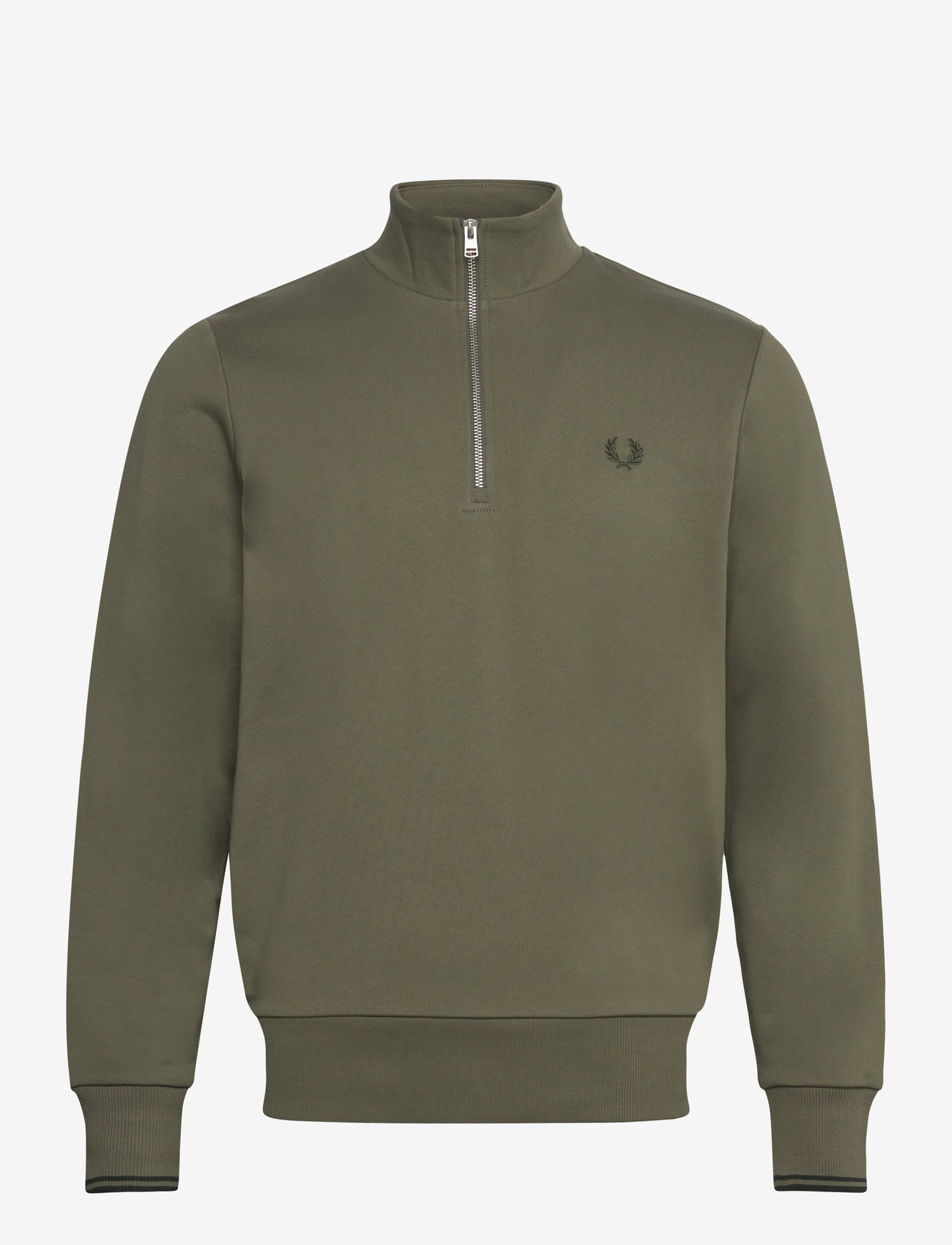 Fred Perry - HALF ZIP SWEATSHIRT - dressipluusid - laurel w green/ngt green - 1
