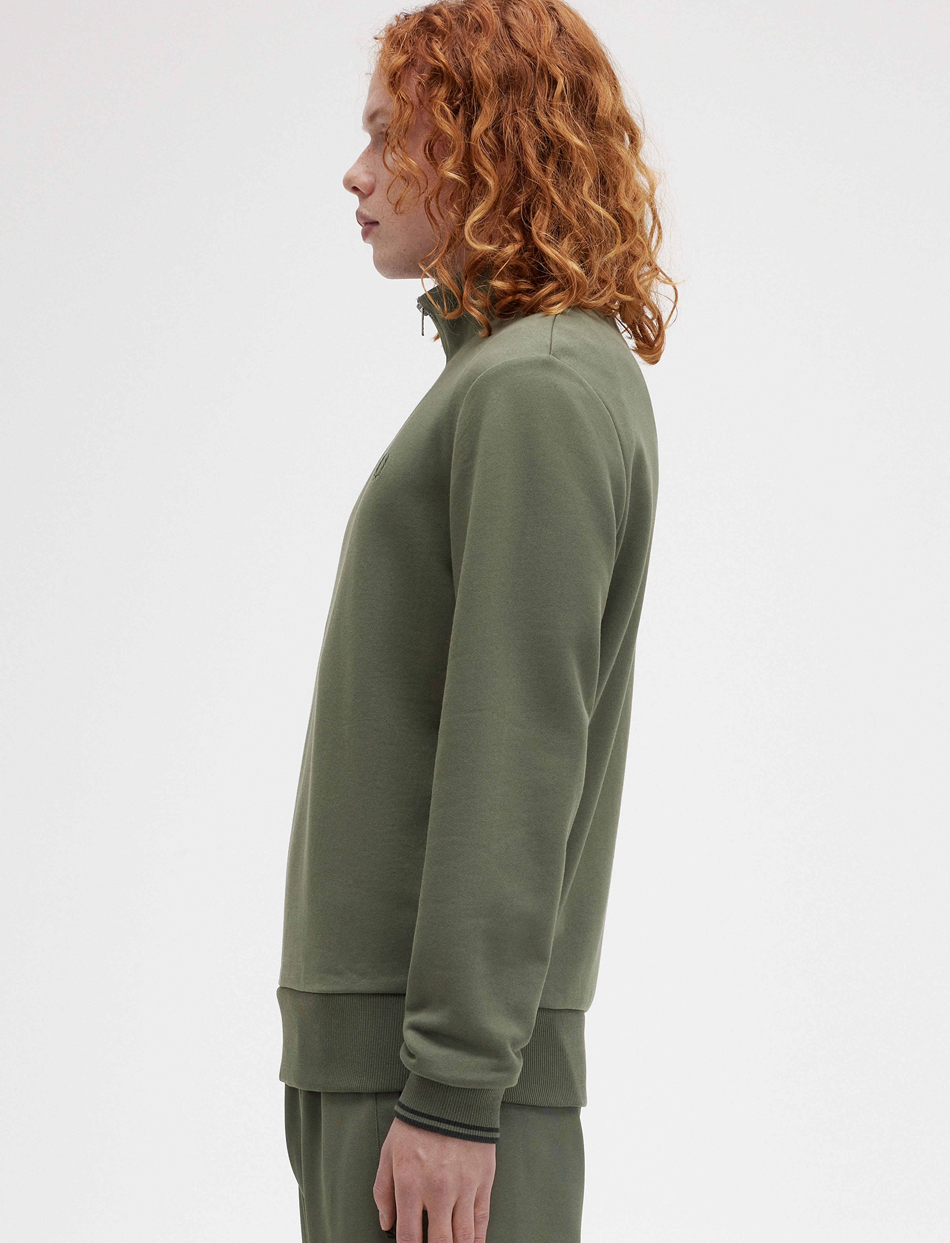 Fred Perry - HALF ZIP SWEATSHIRT - sweatshirts - laurel w green/ngt green - 5
