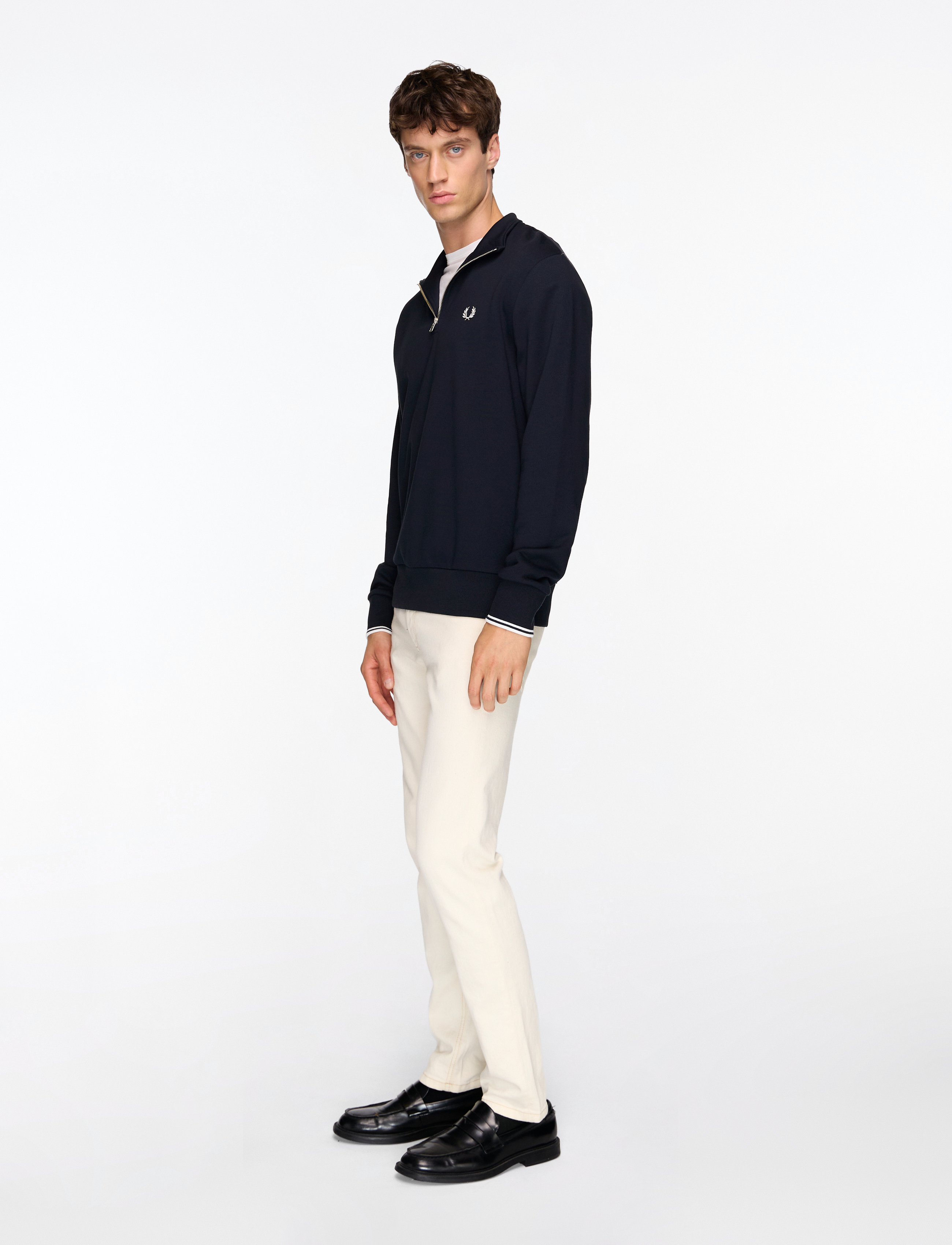 Fred Perry - HALF ZIP SWEATSHIRT - puhkuse põhitooted - navy - 3