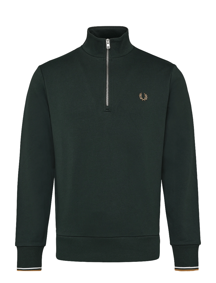 Fred Perry - HALF ZIP SWEATSHIRT - shop by occasion - ntgrn/dskbl/dkca - 0