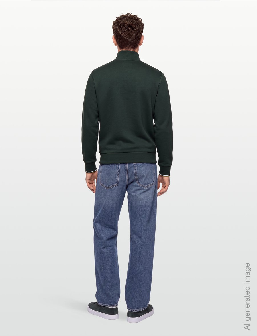 Fred Perry - HALF ZIP SWEATSHIRT - sweatshirts - ntgrn/dskbl/dkca - 4