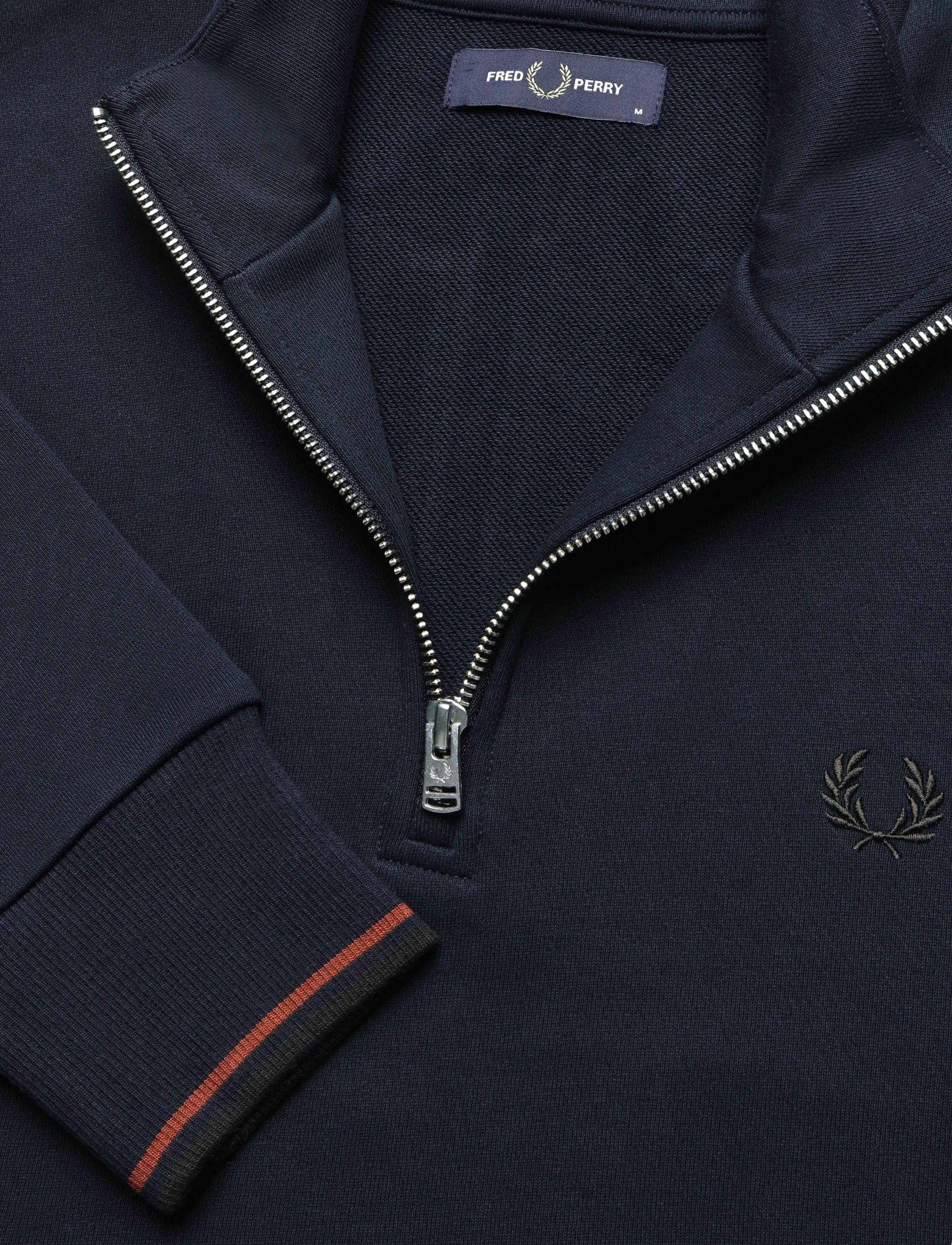 Fred Perry - HALF ZIP SWEATSHIRT - shop by occasion - nvy/brndy/rchbrn - 2