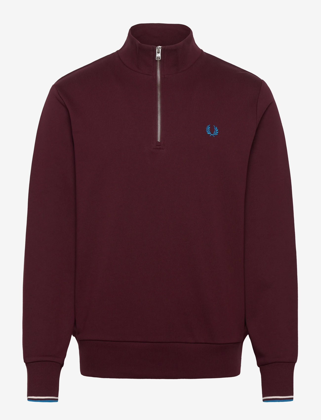 Fred Perry - HALF ZIP SWEATSHIRT - sweatshirts - oxbld/ecr/crtblu - 0