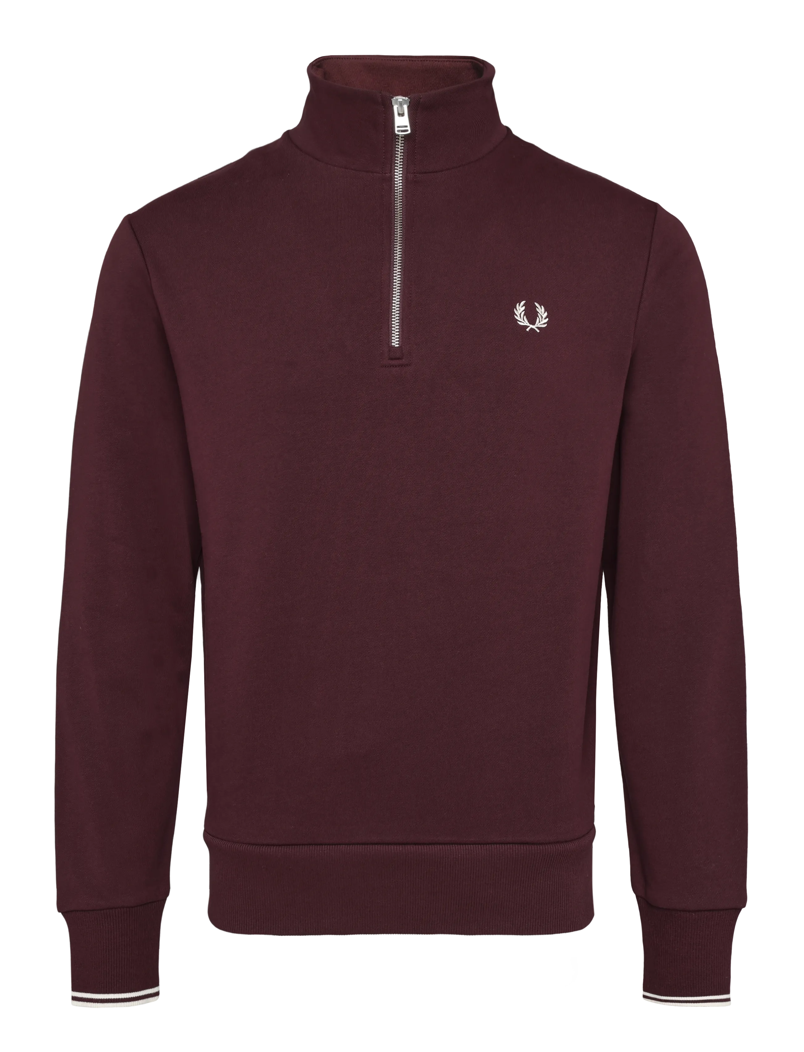 Fred Perry - HALF ZIP SWEATSHIRT - shop by occasion - oxblood/ecru - 1