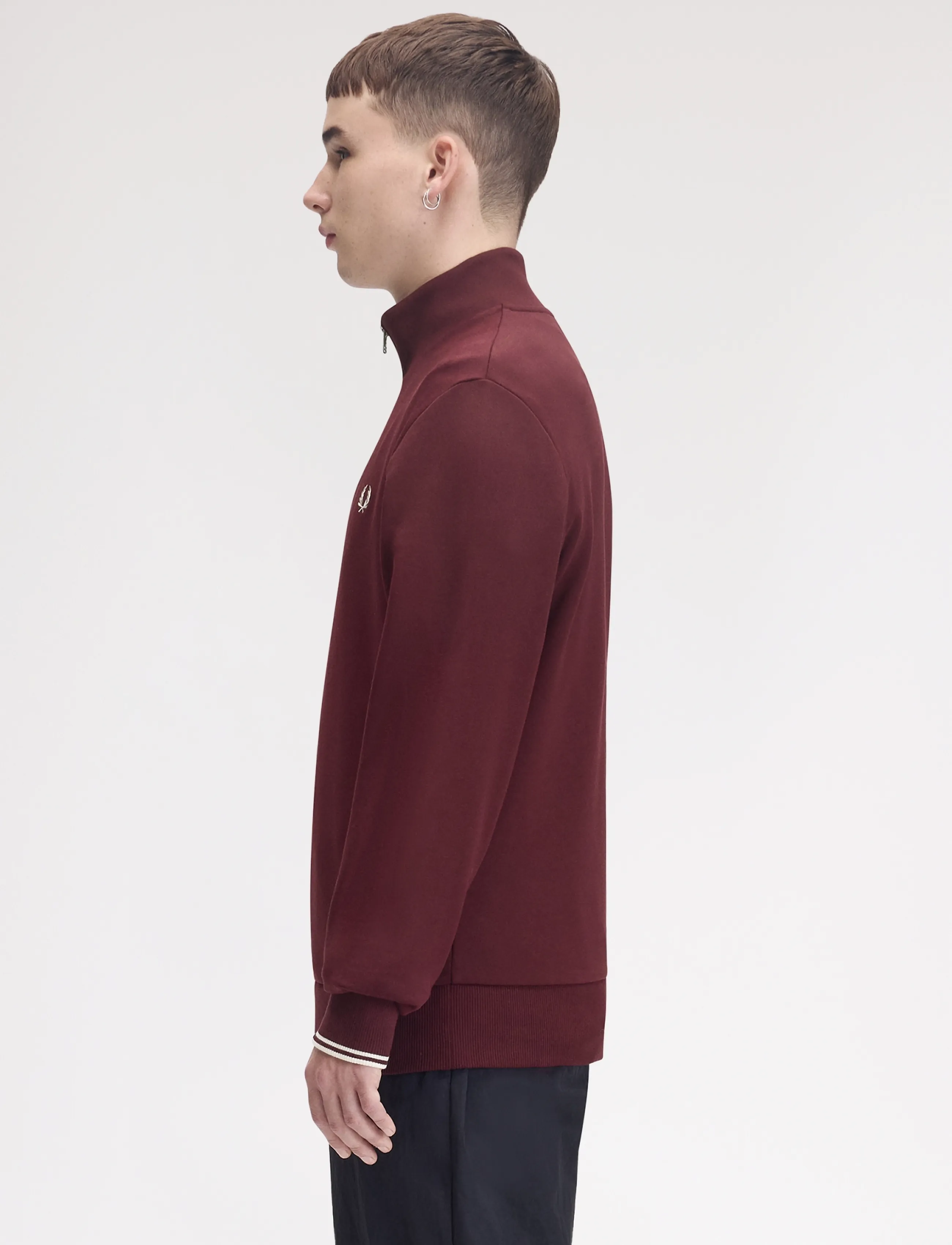 Fred Perry - HALF ZIP SWEATSHIRT - shop by occasion - oxblood/ecru - 3