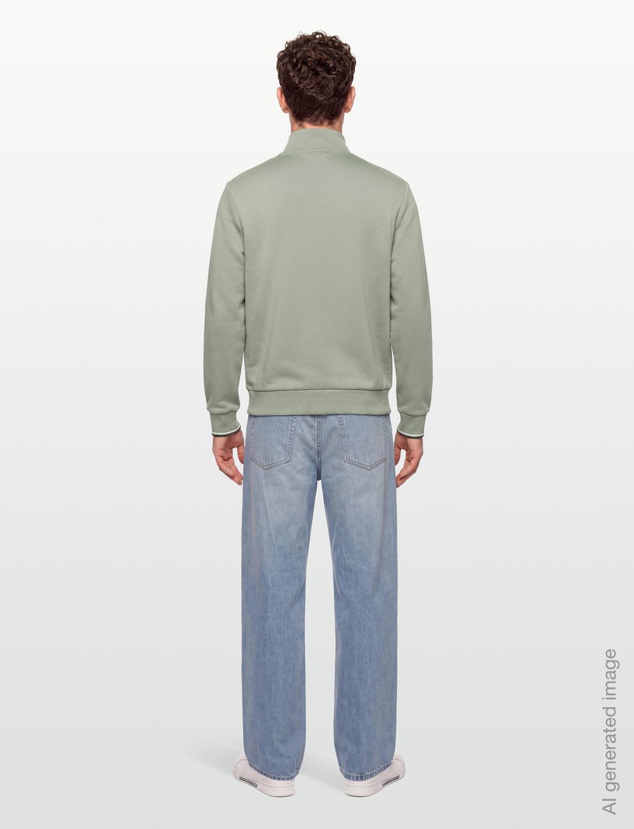 Fred Perry - HALF ZIP SWEATSHIRT - sweatshirts - seagrs/ecr/dkair - 4